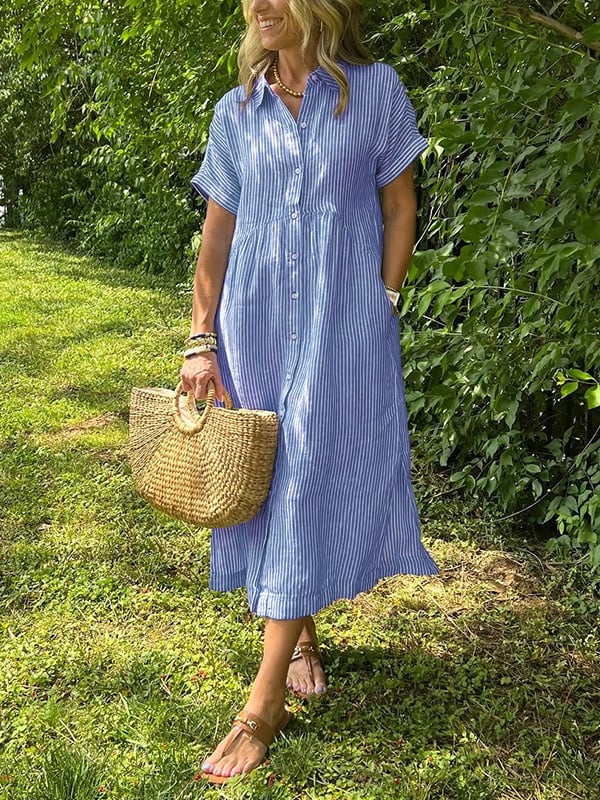 Corinne – Elegante vestido camisero para dama