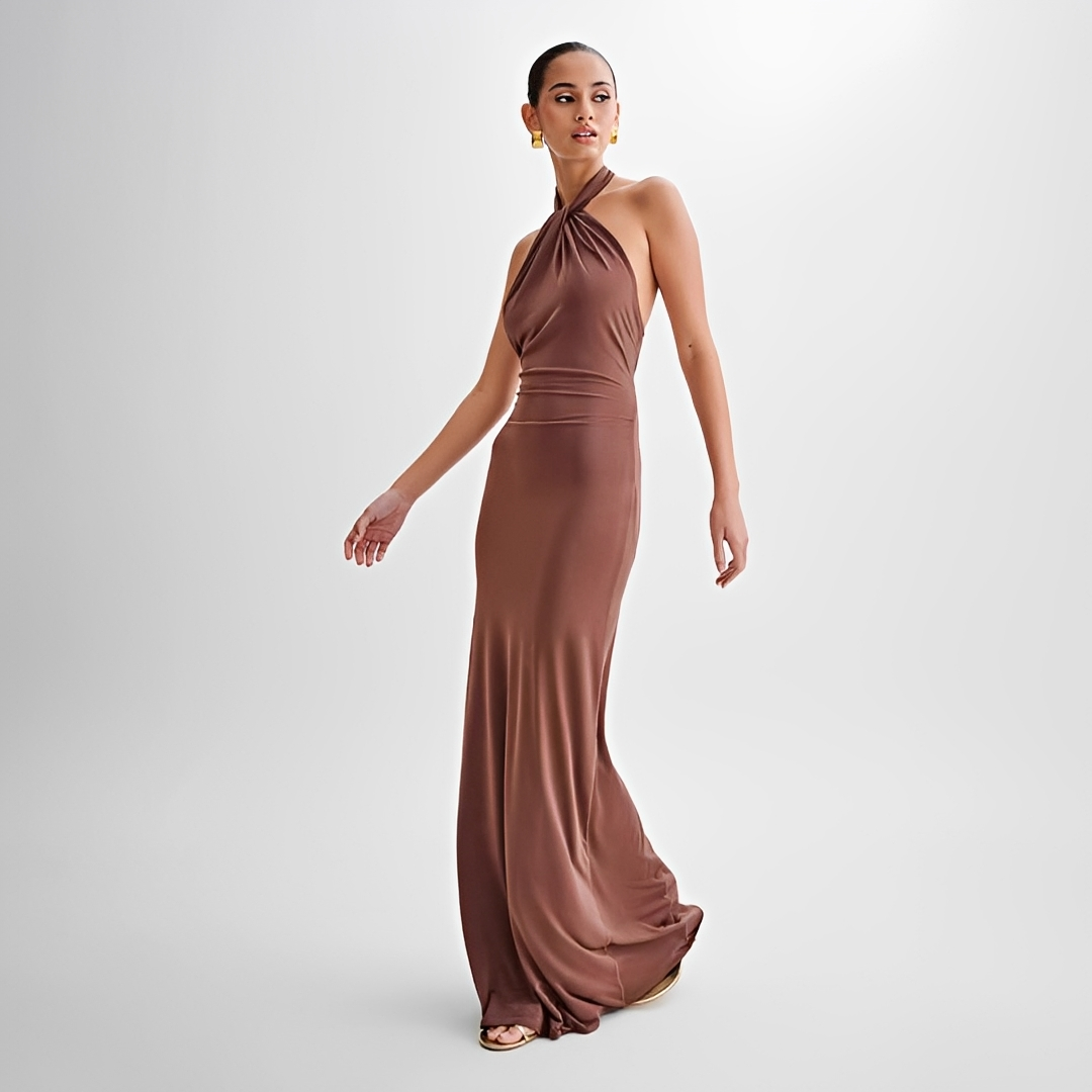 Mabel - Vestido Largo Sofisticado sin Espalda