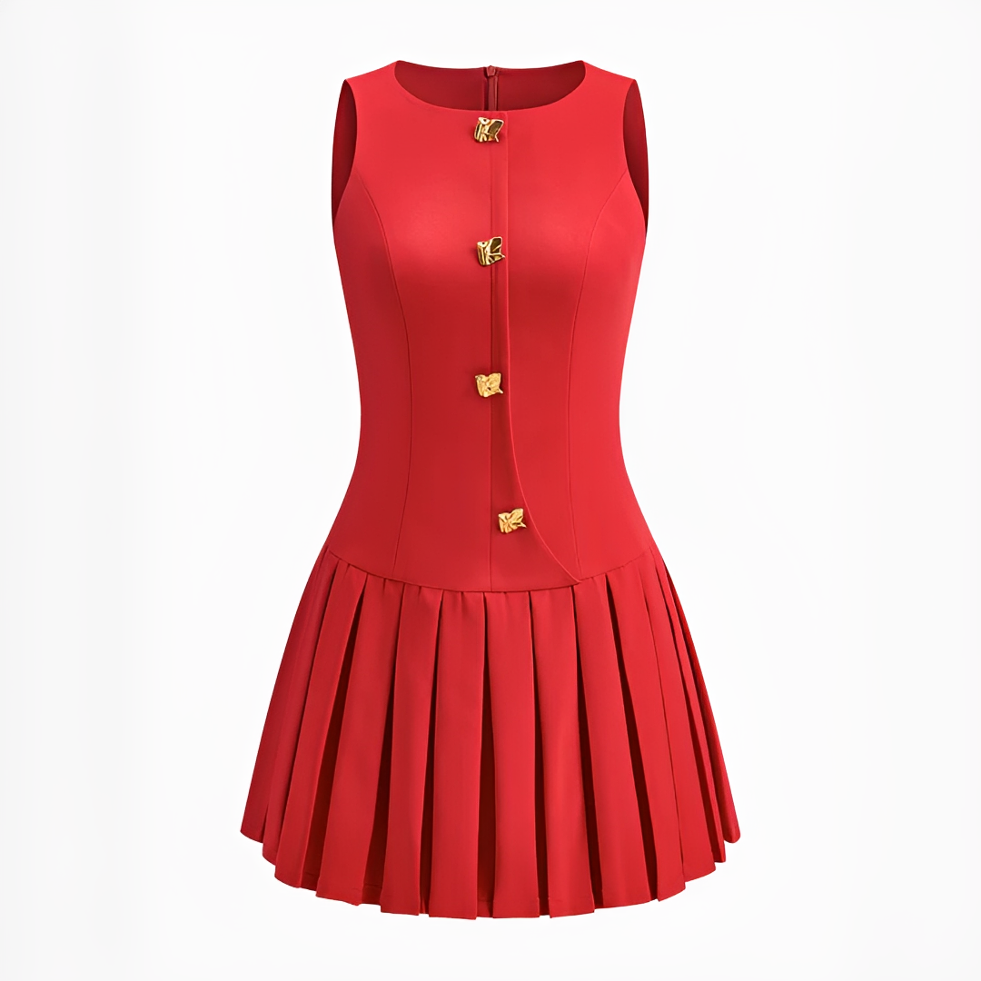 Valery - Vestido Mini Refinado con Pliegues
