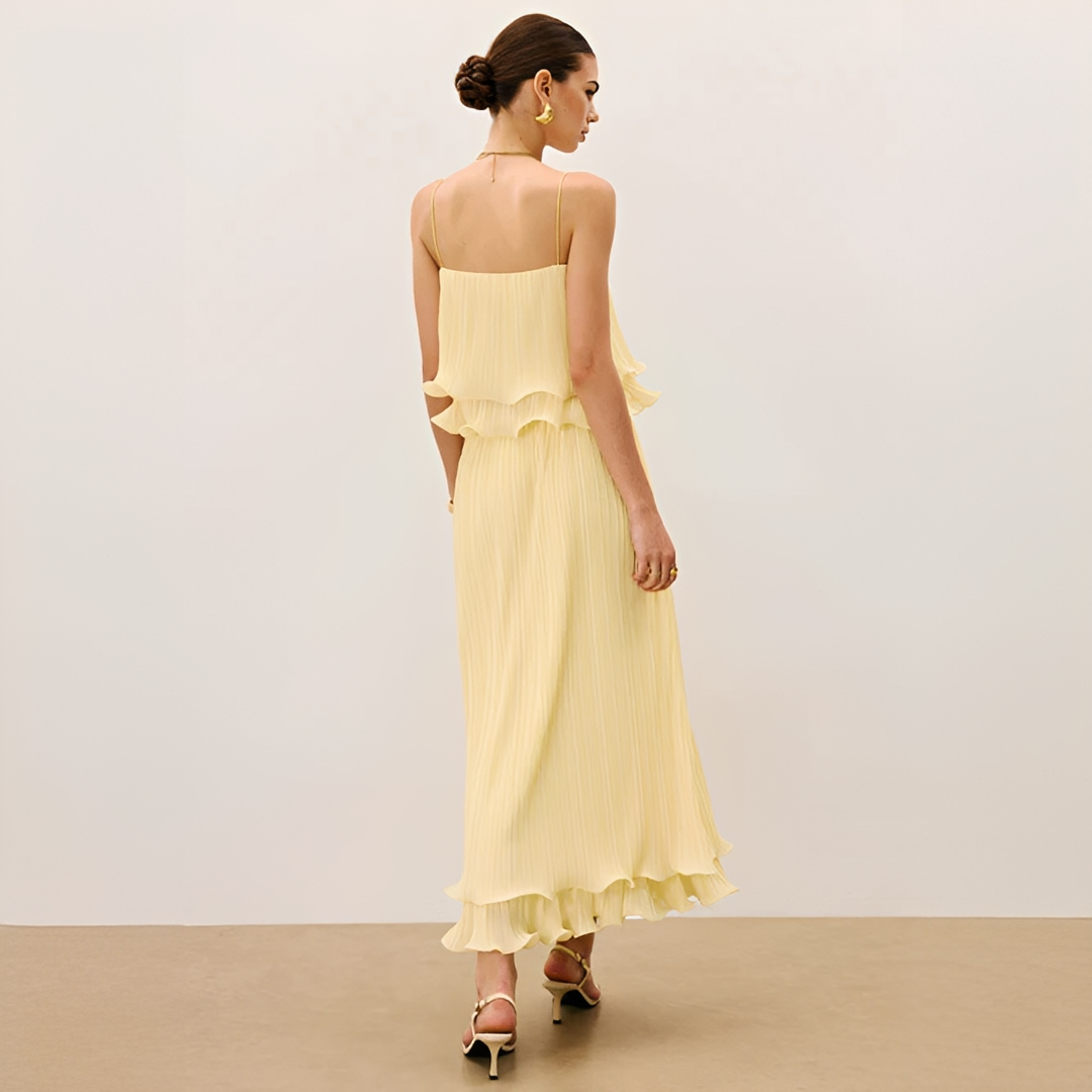 Daphne - Conjunto de Falda Elegante Plisada