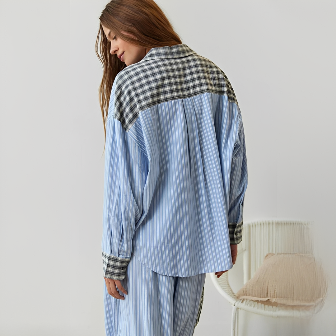 Elena - Conjunto de pijama de dos piezas elegante