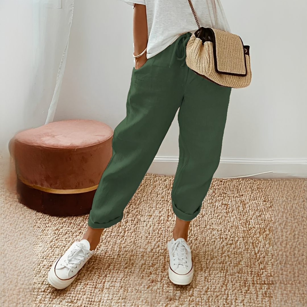 Whitney - Pantalones Casuales con Cintura Elástica