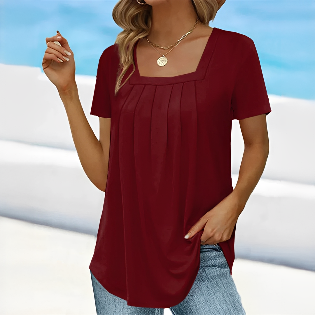 Lidania - Blusa Elegante Plisada