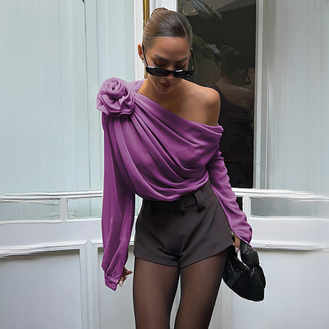Ellise - Blusa asimétrica estilosa