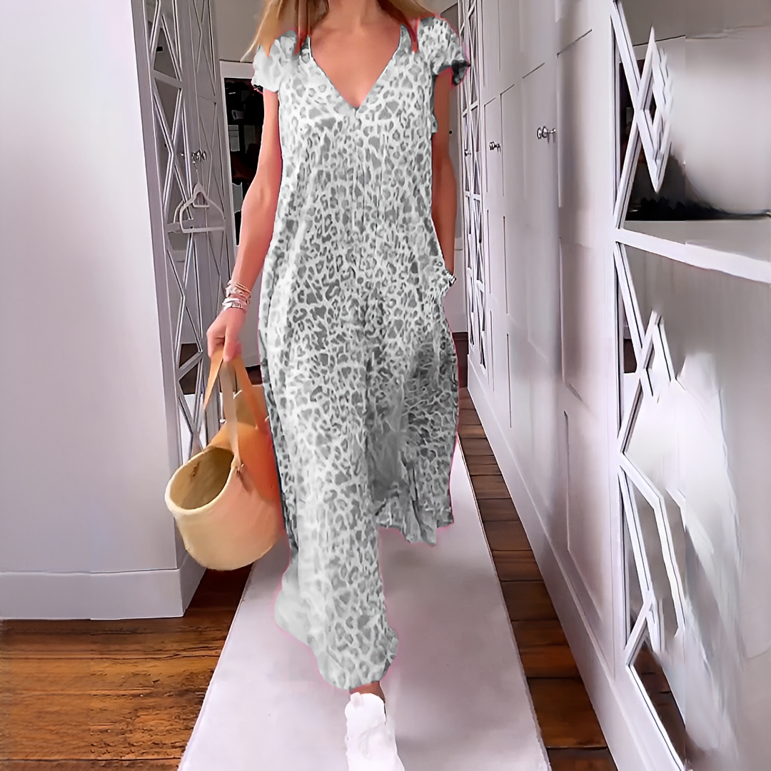 Elsie - Vestido de Manga Corta a la Moda