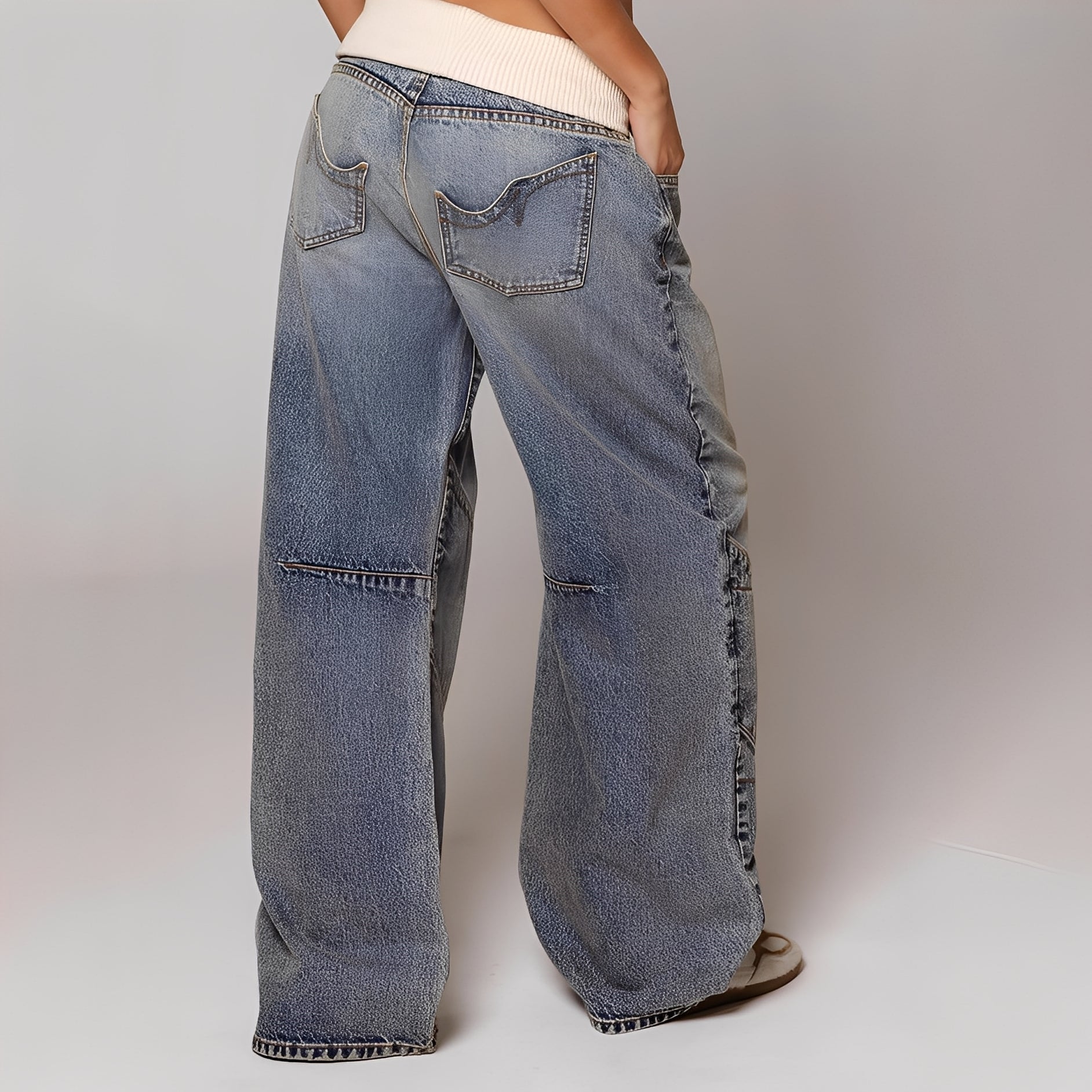 Vanessa - Jeans cómodos de pierna ancha