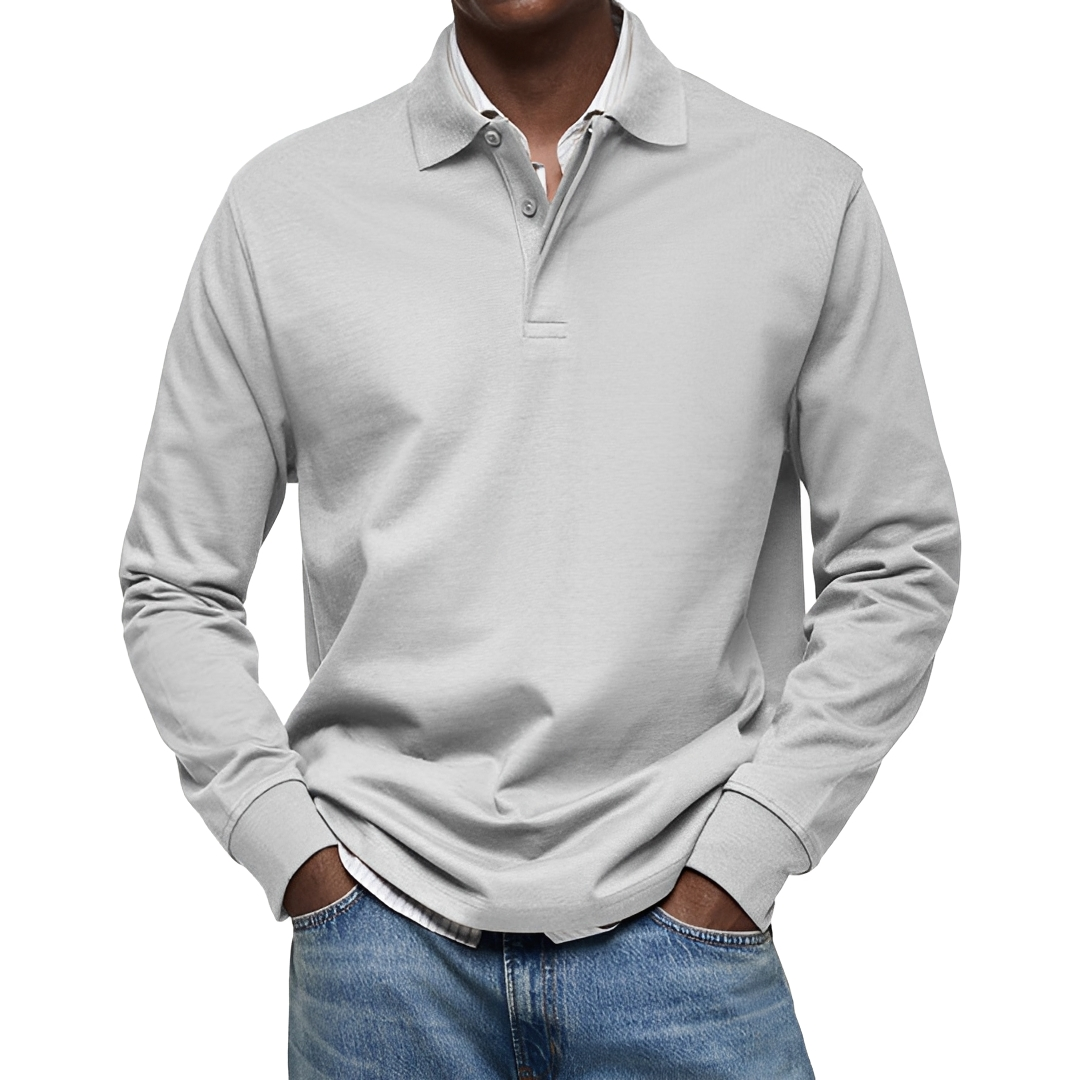 Argus - Polo con mangas largas para hombre
