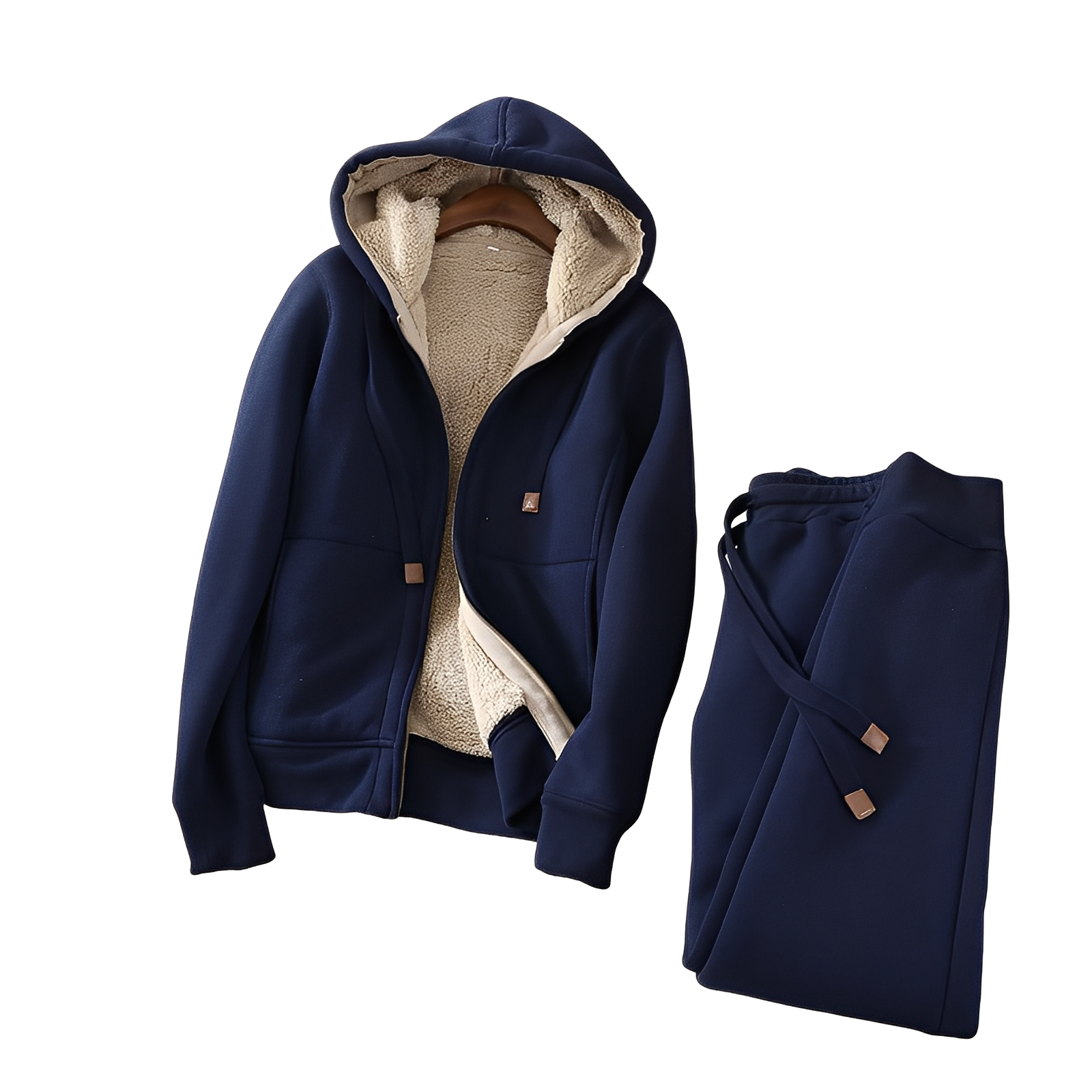 Monica - Conjunto cómodo de sudadera con capucha y pantalones de chándal para mujer