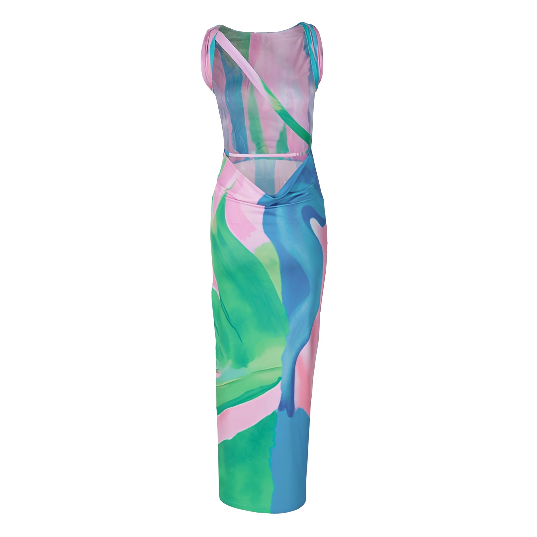 Liezel - Vestido Largo Chic sin Mangas