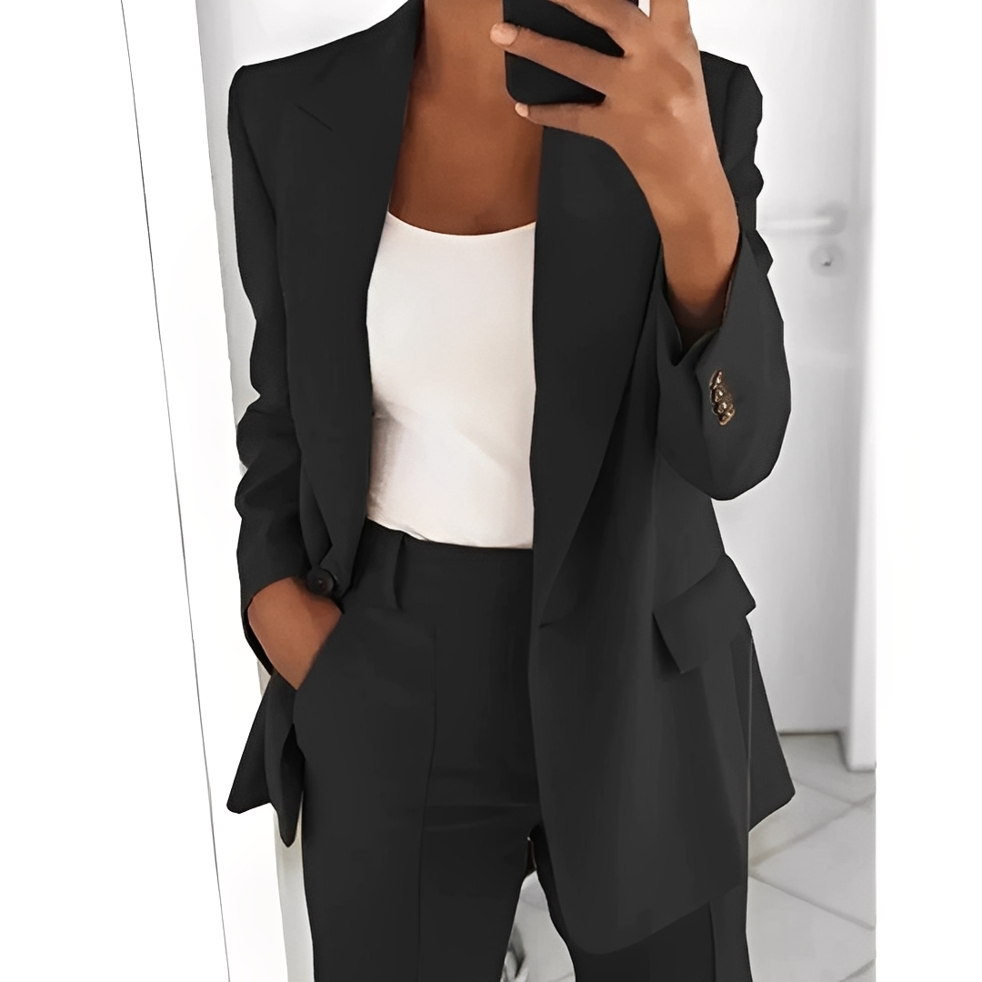 Alexes - Conjunto de blazer y pantalón para damas
