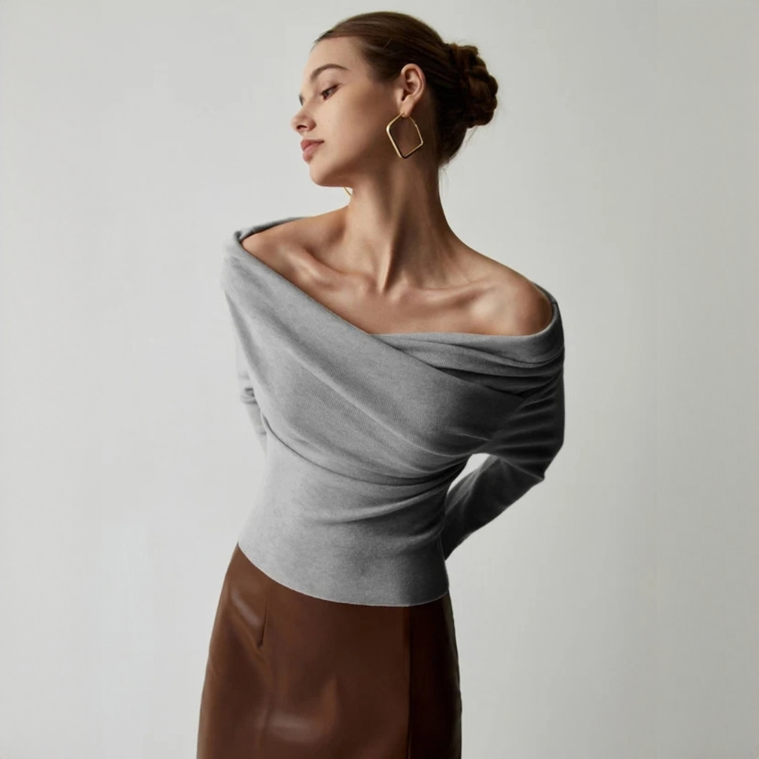 Yasmin - Elegante top sin hombros