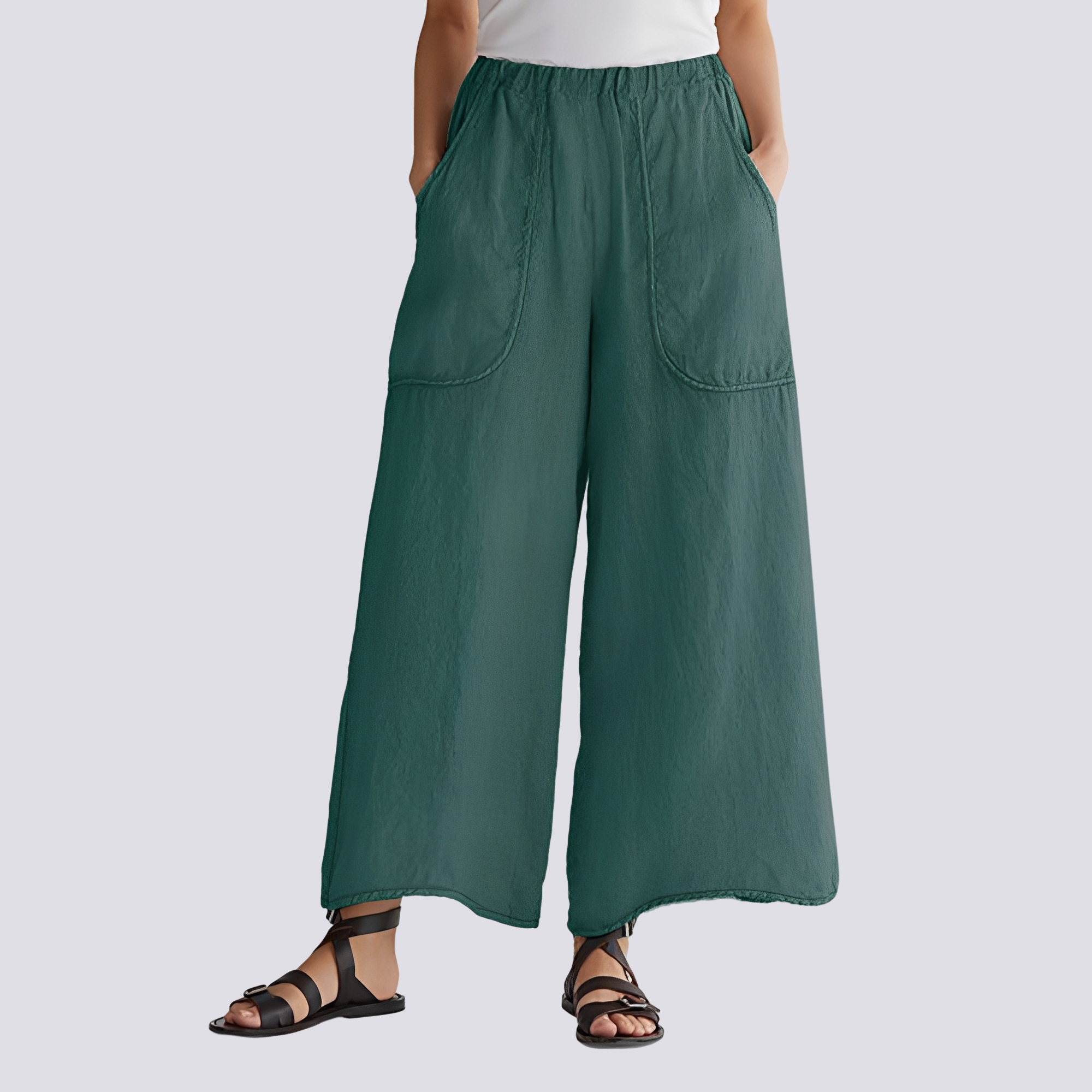 Angela - Pantalones casuales de pierna ancha para mujeres