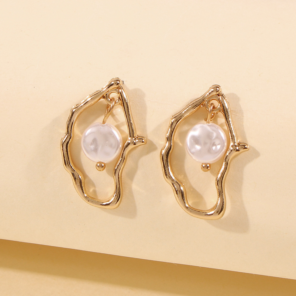 Pendientes de perlas irregulares - pendientes de perlas colgantes