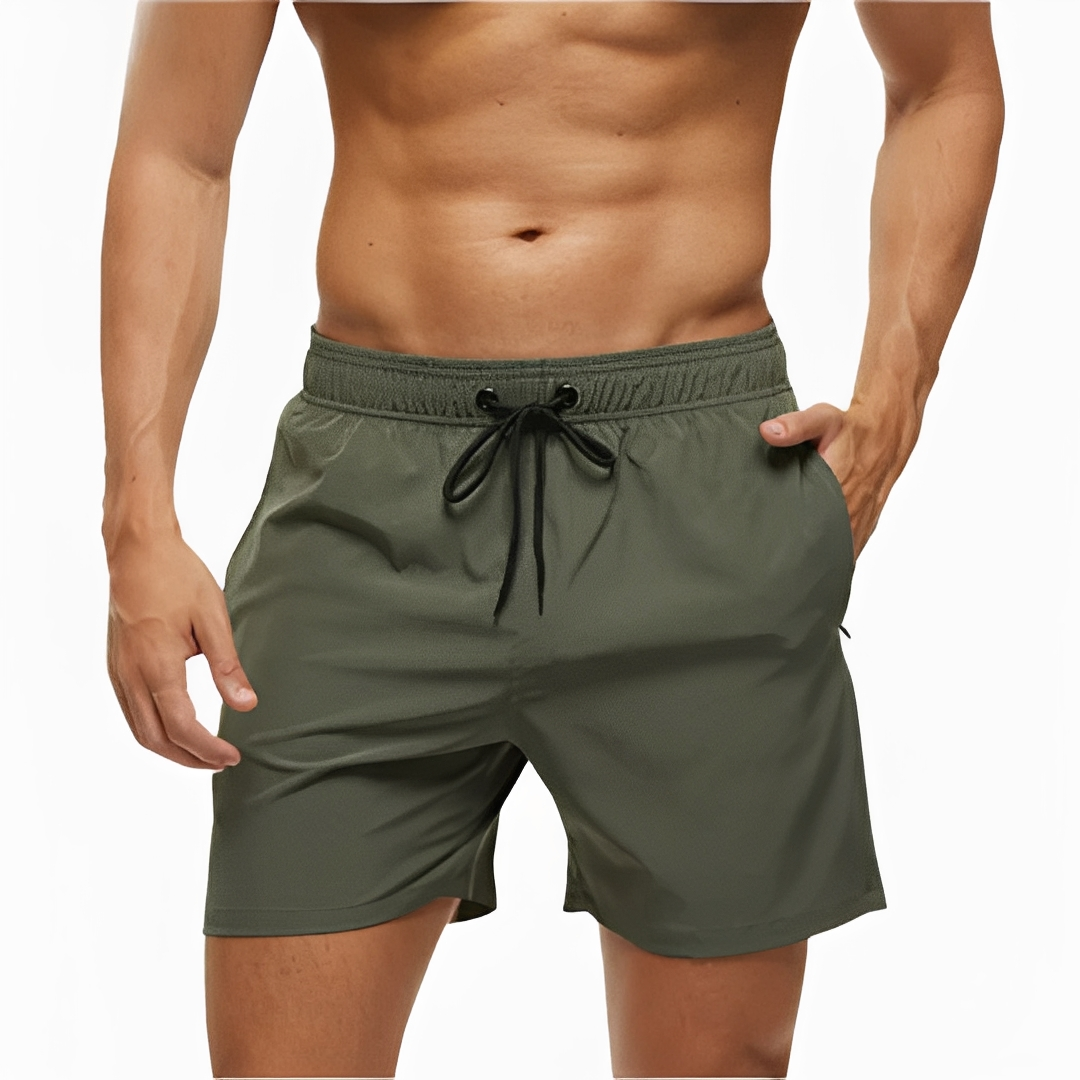 Brenz – Pantalones cortos de natación para hombres – cómodos para días soleados
