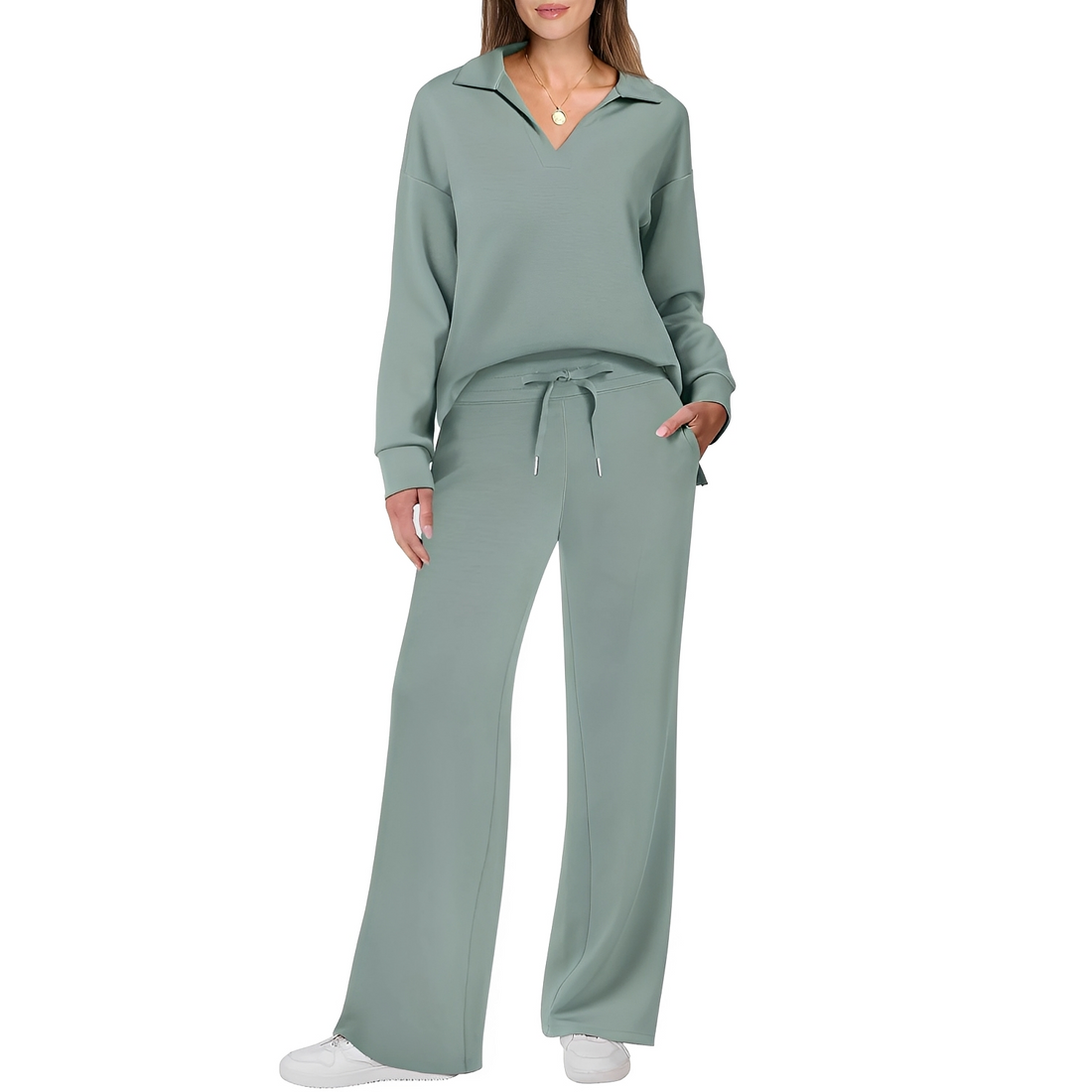 Justina - Conjunto casual de suéter y pantalones para mujeres
