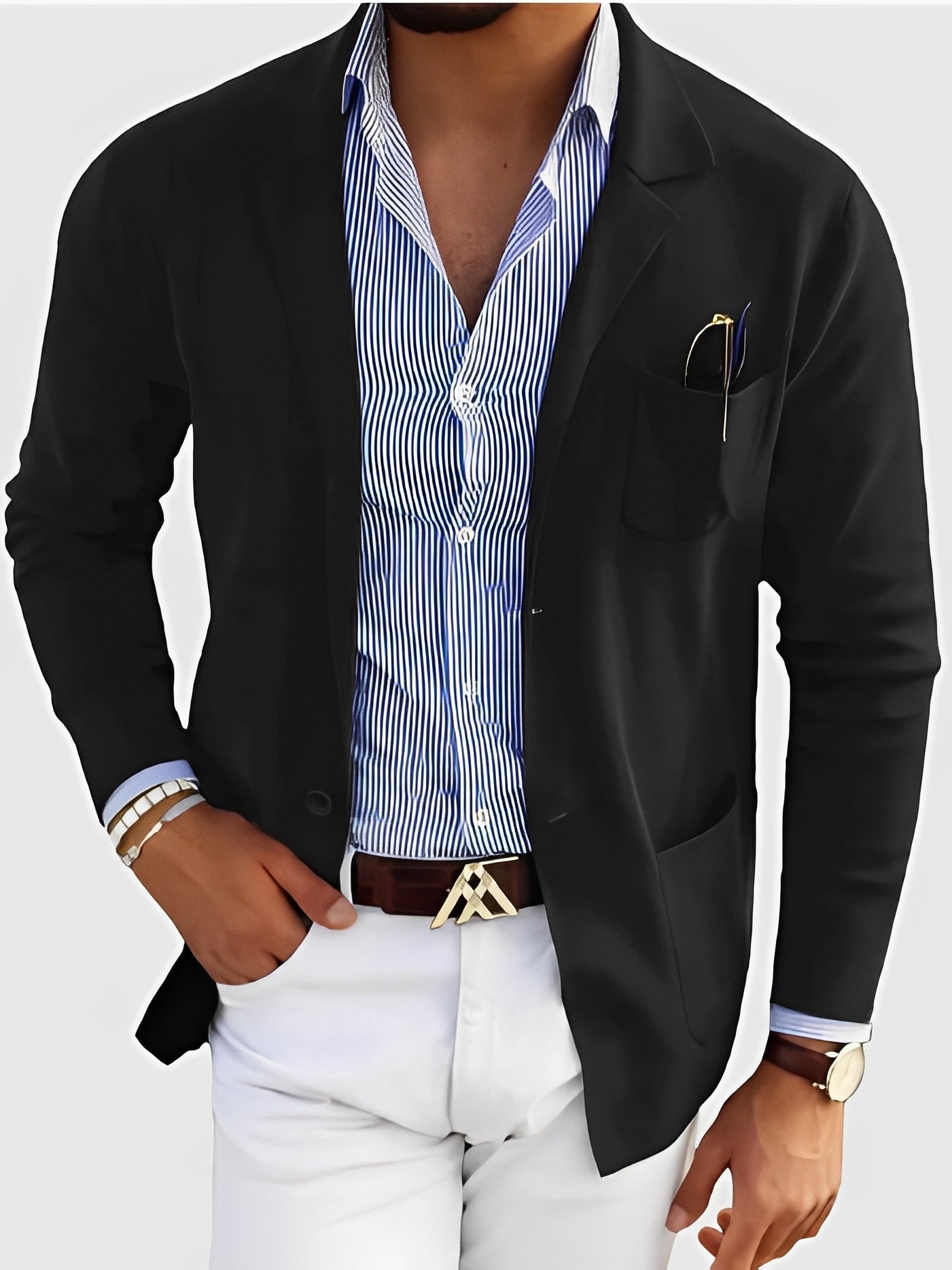 Jordan - Elegante Blazer con Bolsillos para Hombres
