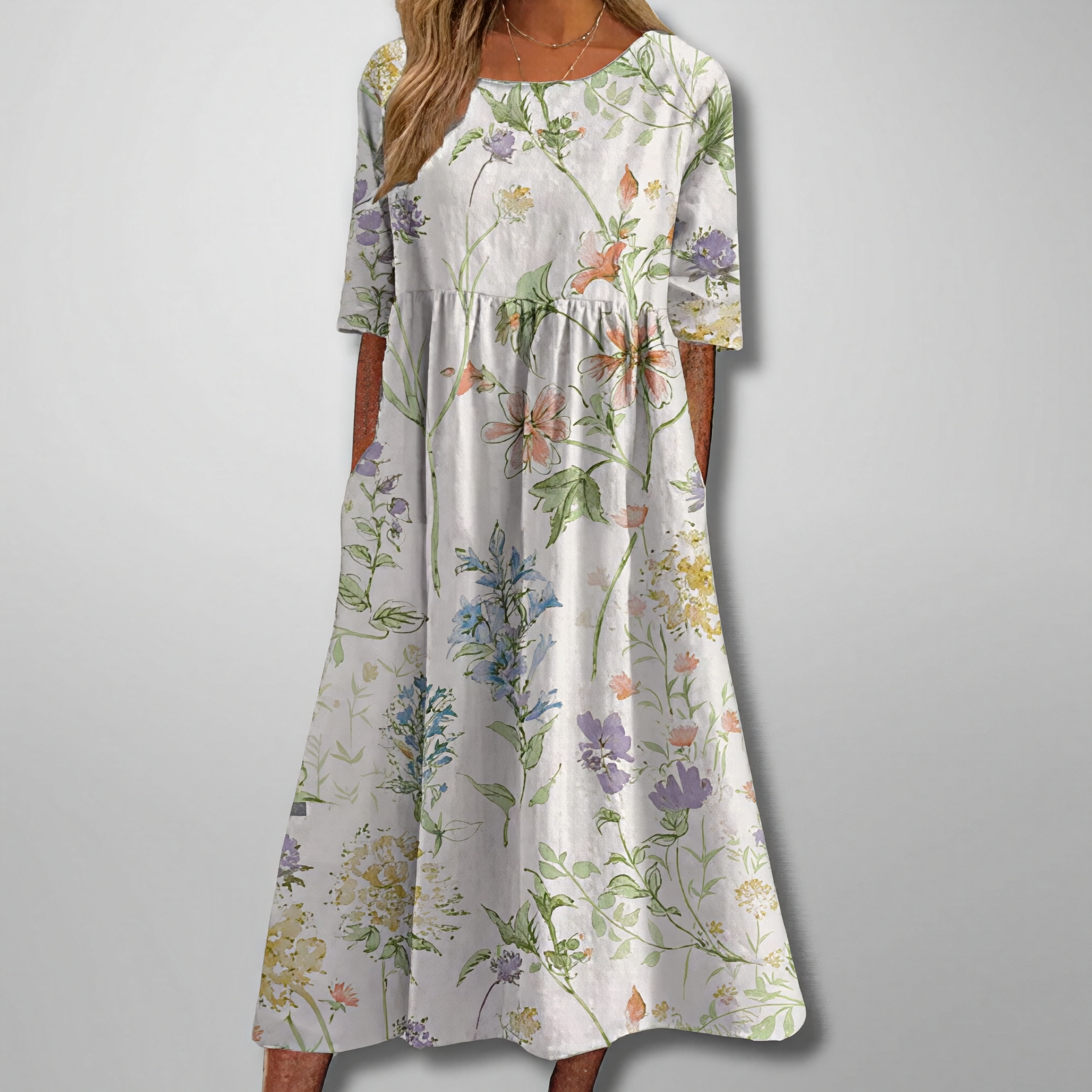 Gail – Vestido maxi floral para mujer