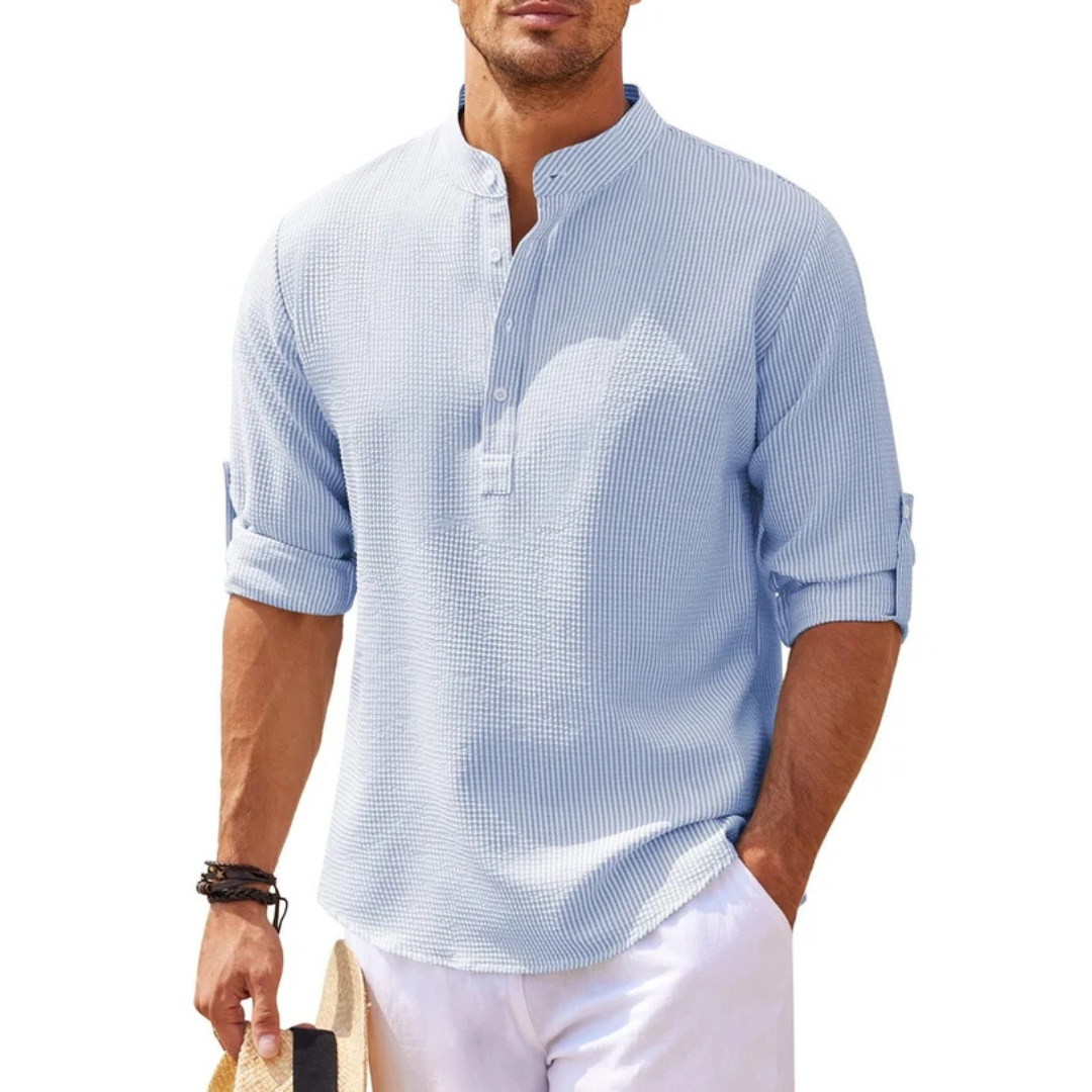 Cormac - Camisa de moda con media botonadura