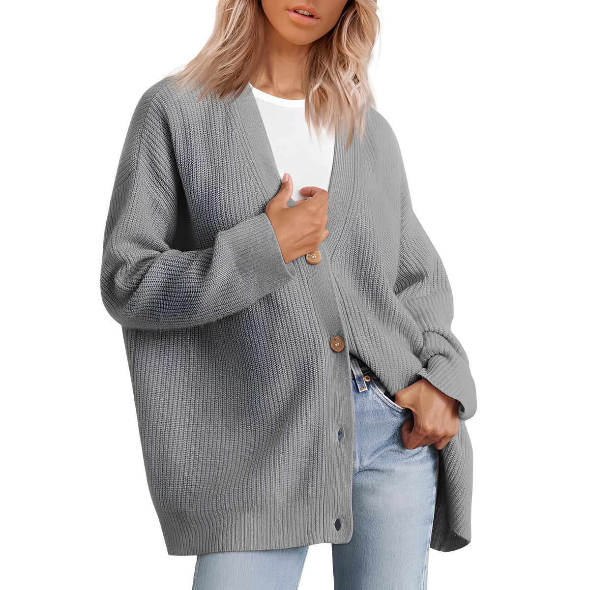 Christal - Suéter cálido de ajuste casual