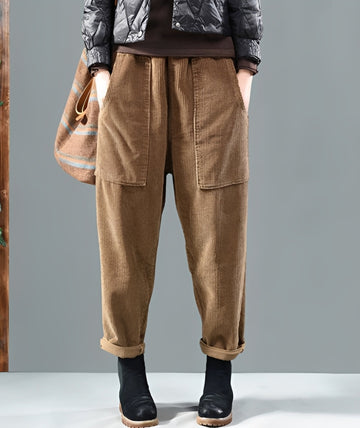 Hanna - Elegantes pantalones harén de pana para mujeres
