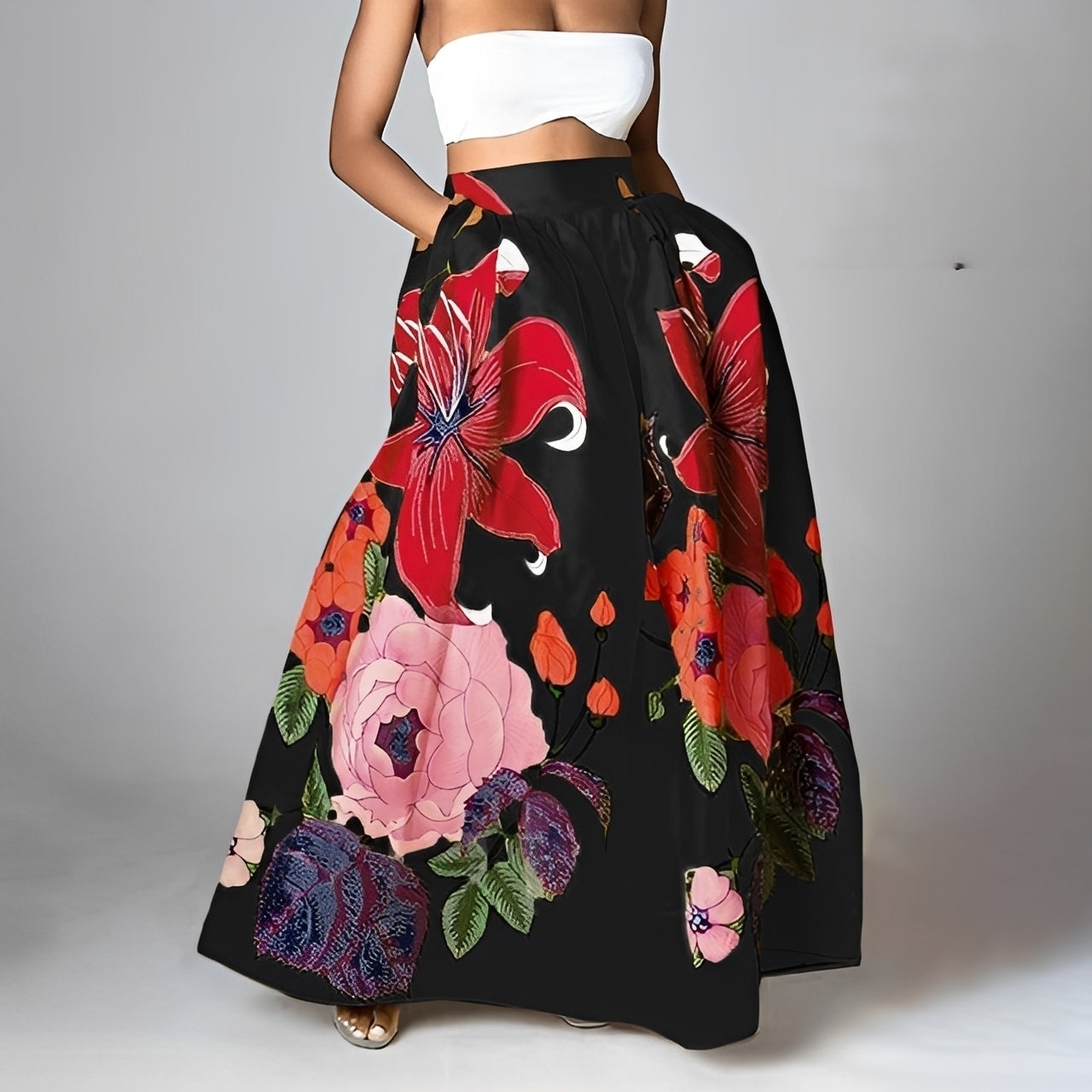 Jessica - Falda boho elegante de cintura alta para damas