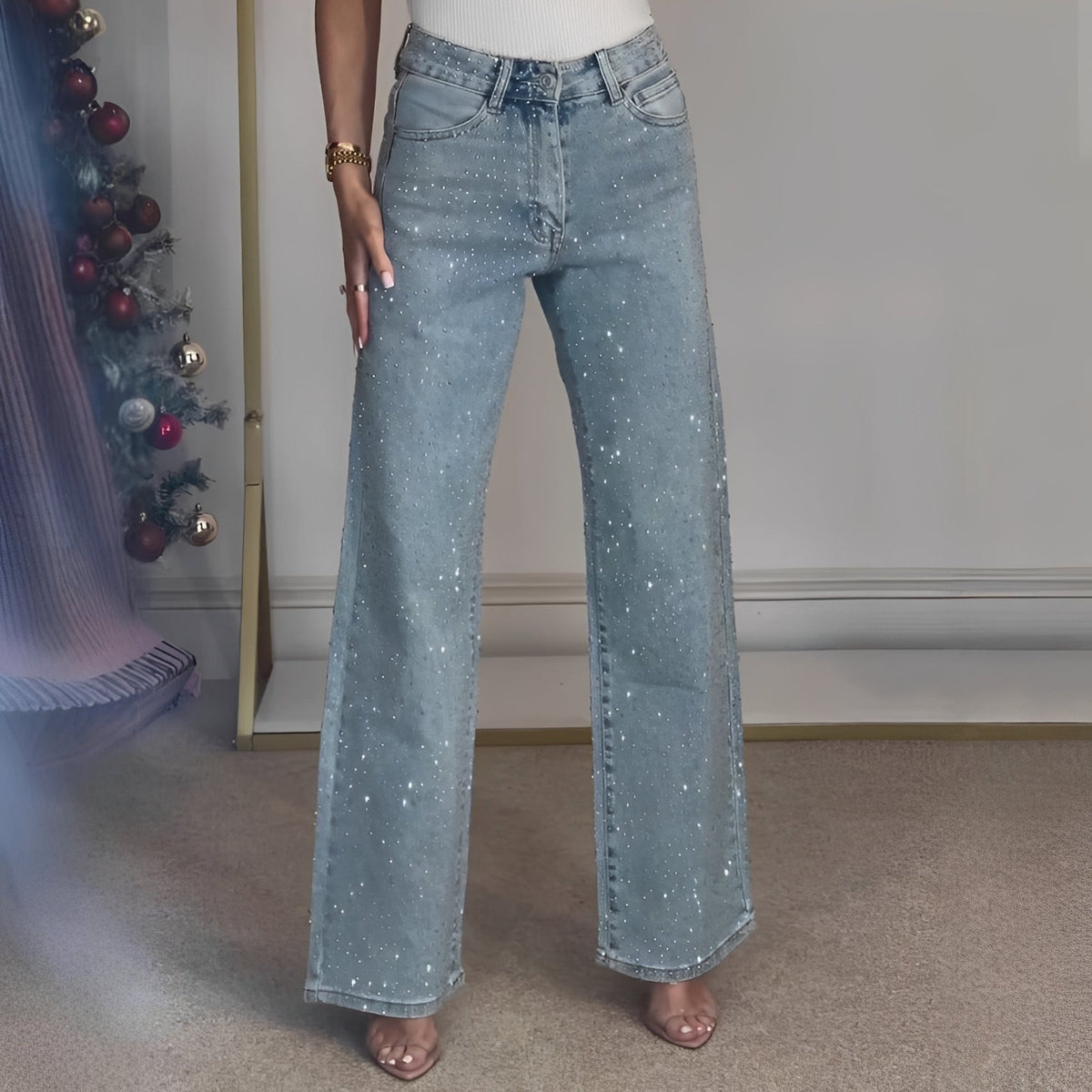 Sandra - Pantalones elegantes de pierna ancha