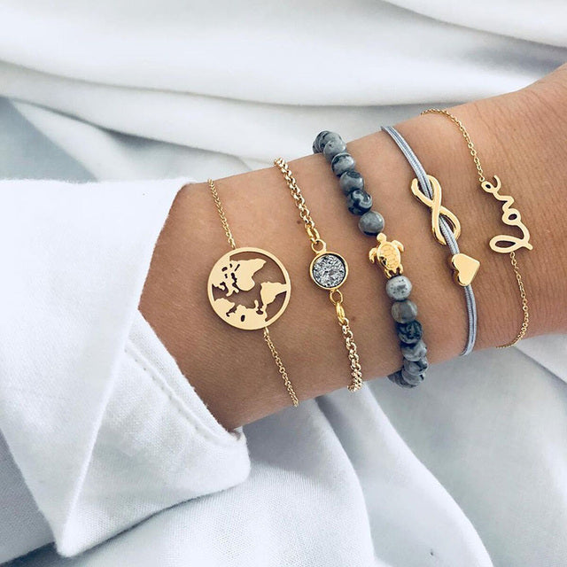Alora – elegante conjunto de pulseras lima