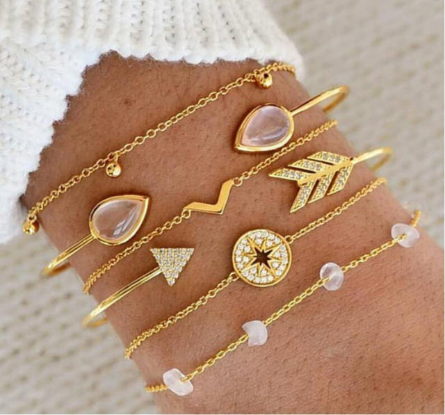 Alora – elegante conjunto de pulseras lima