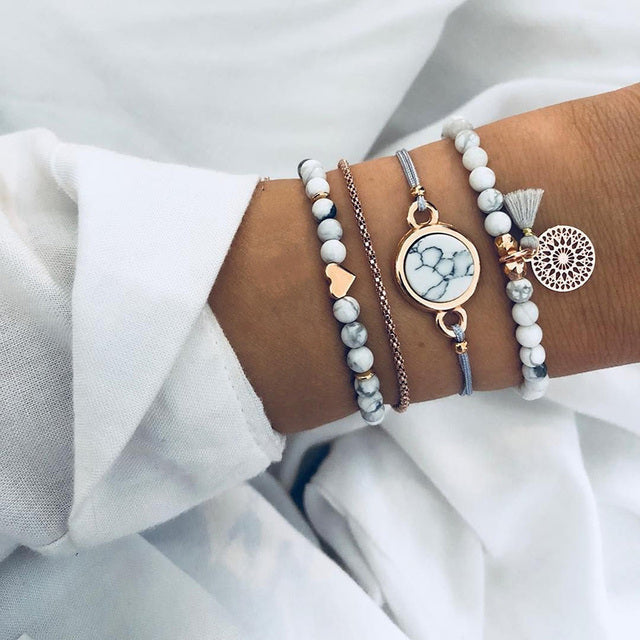 Alora – elegante conjunto de pulseras lima
