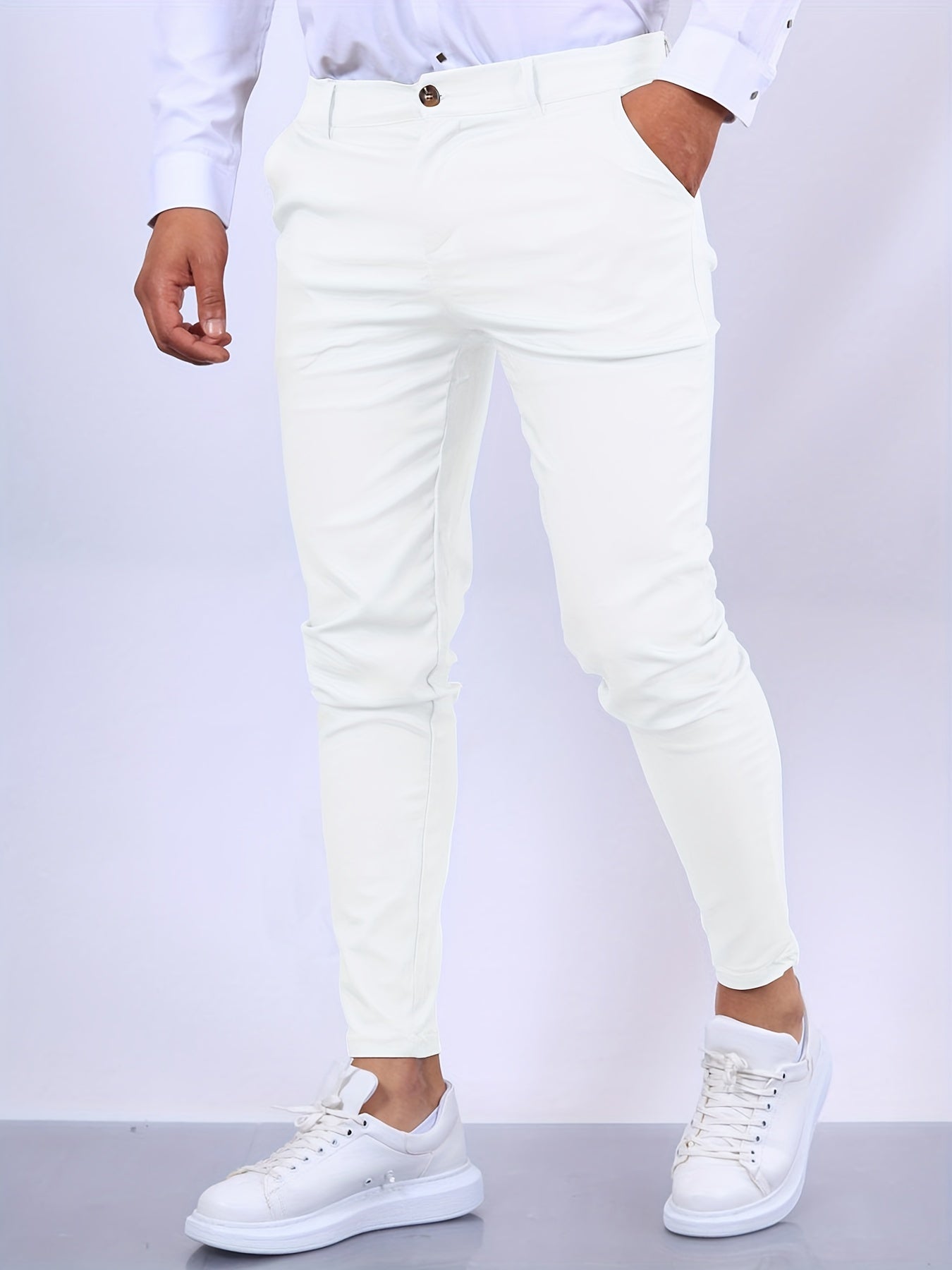 Arjun - Elegante Slim-Pantalones de Negocios Hombre