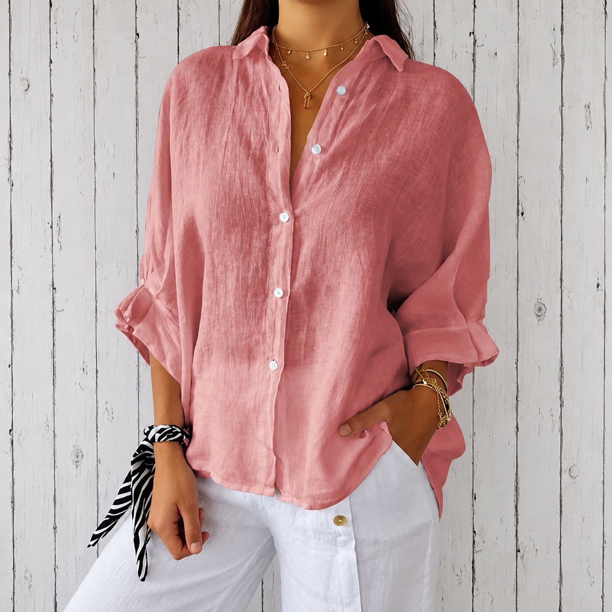 Madison - Blusa elegante con diseño clásico y botones