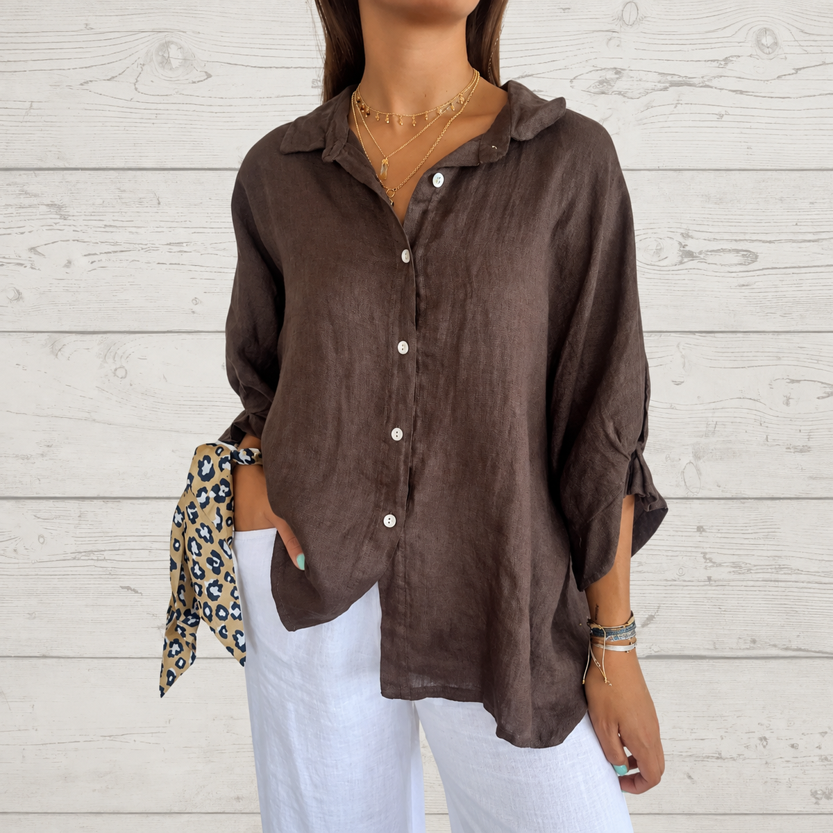 Madison - Blusa elegante con diseño clásico y botones