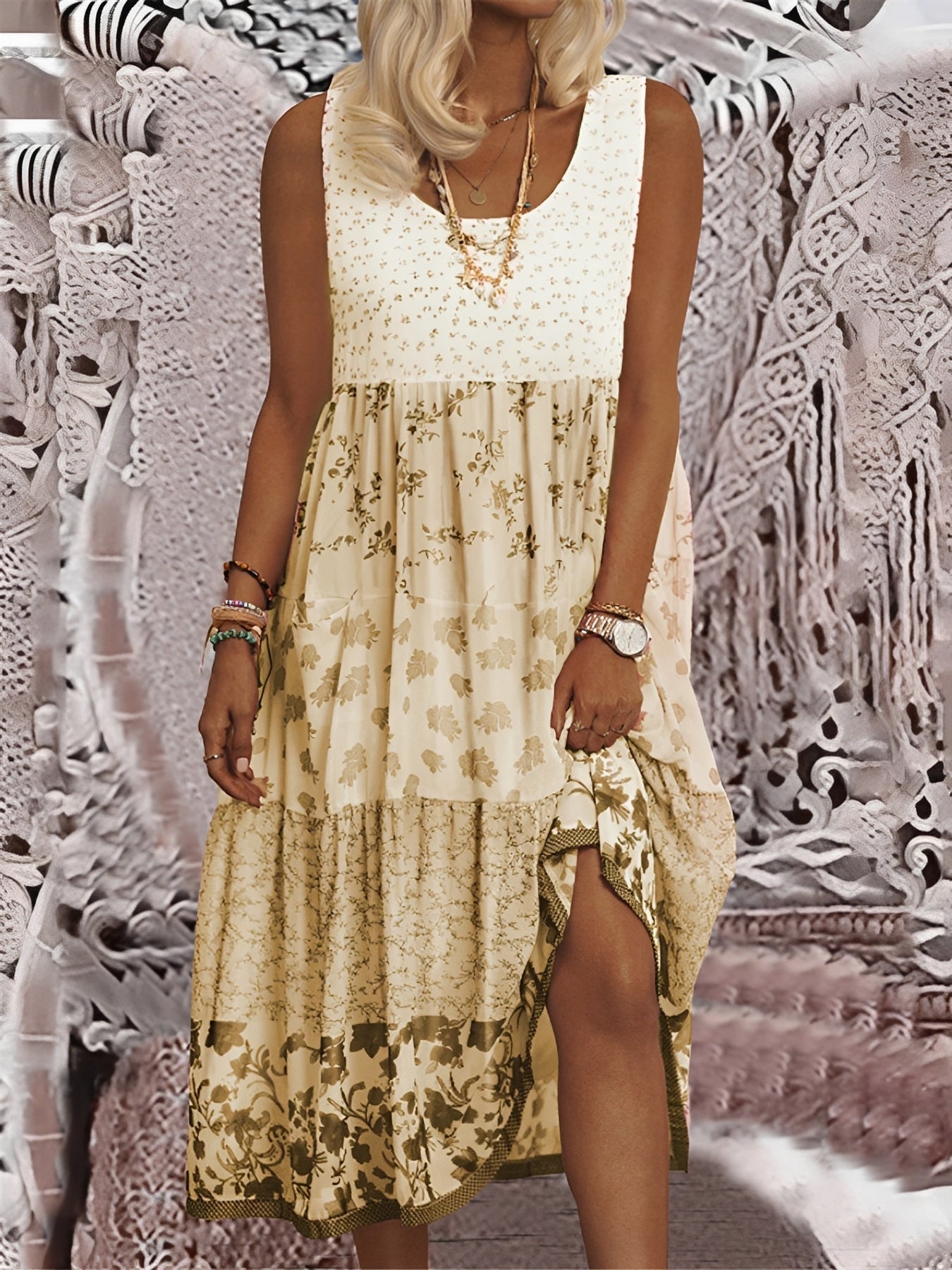 Nancy - Vestido Midi Boho Elegante