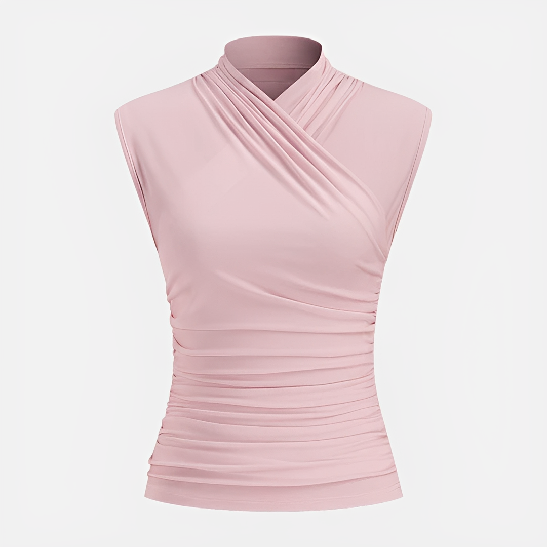 Mireya - Blusa Sofisticada de Cuello Cruzado