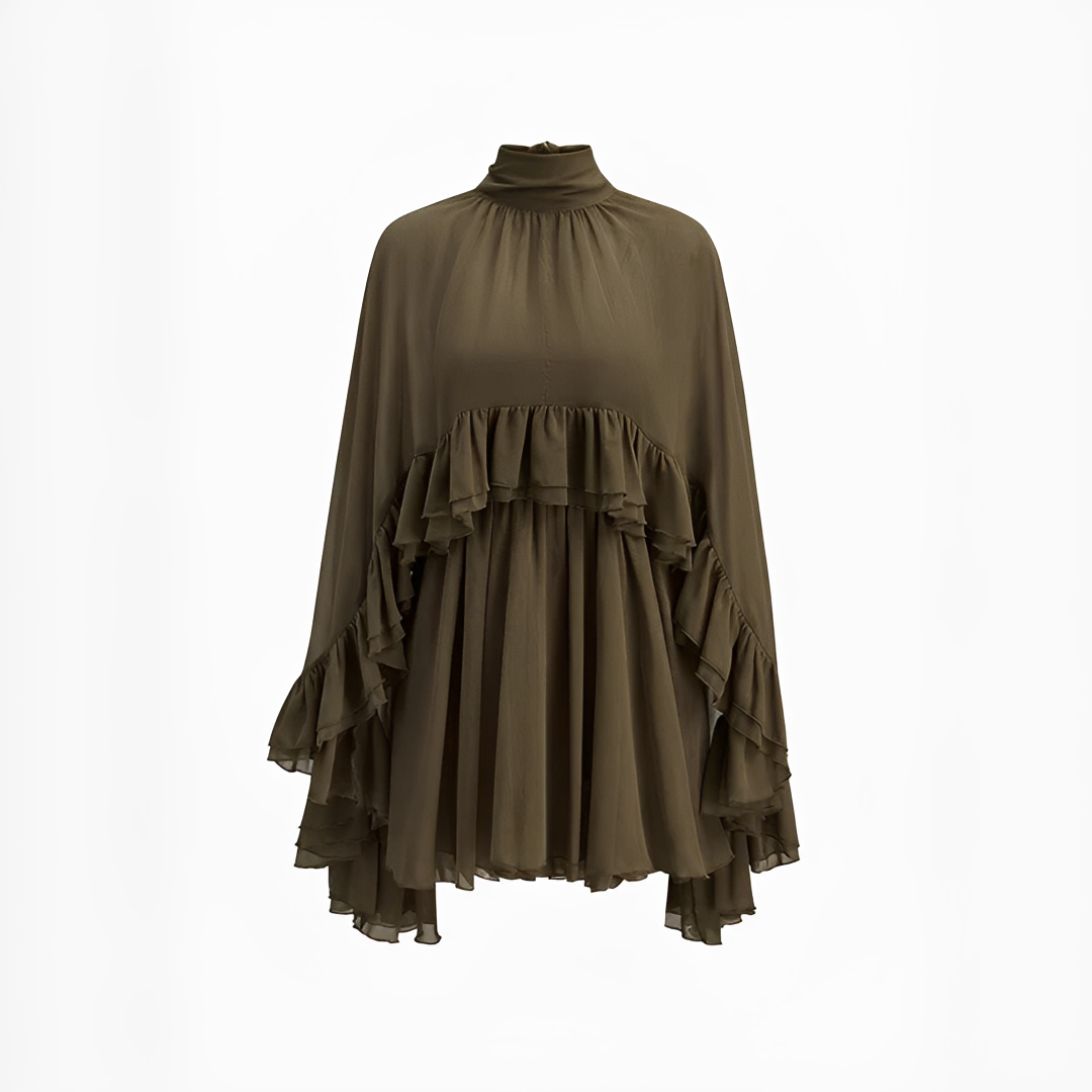 Zhuchin - Vestido moderno con volantes