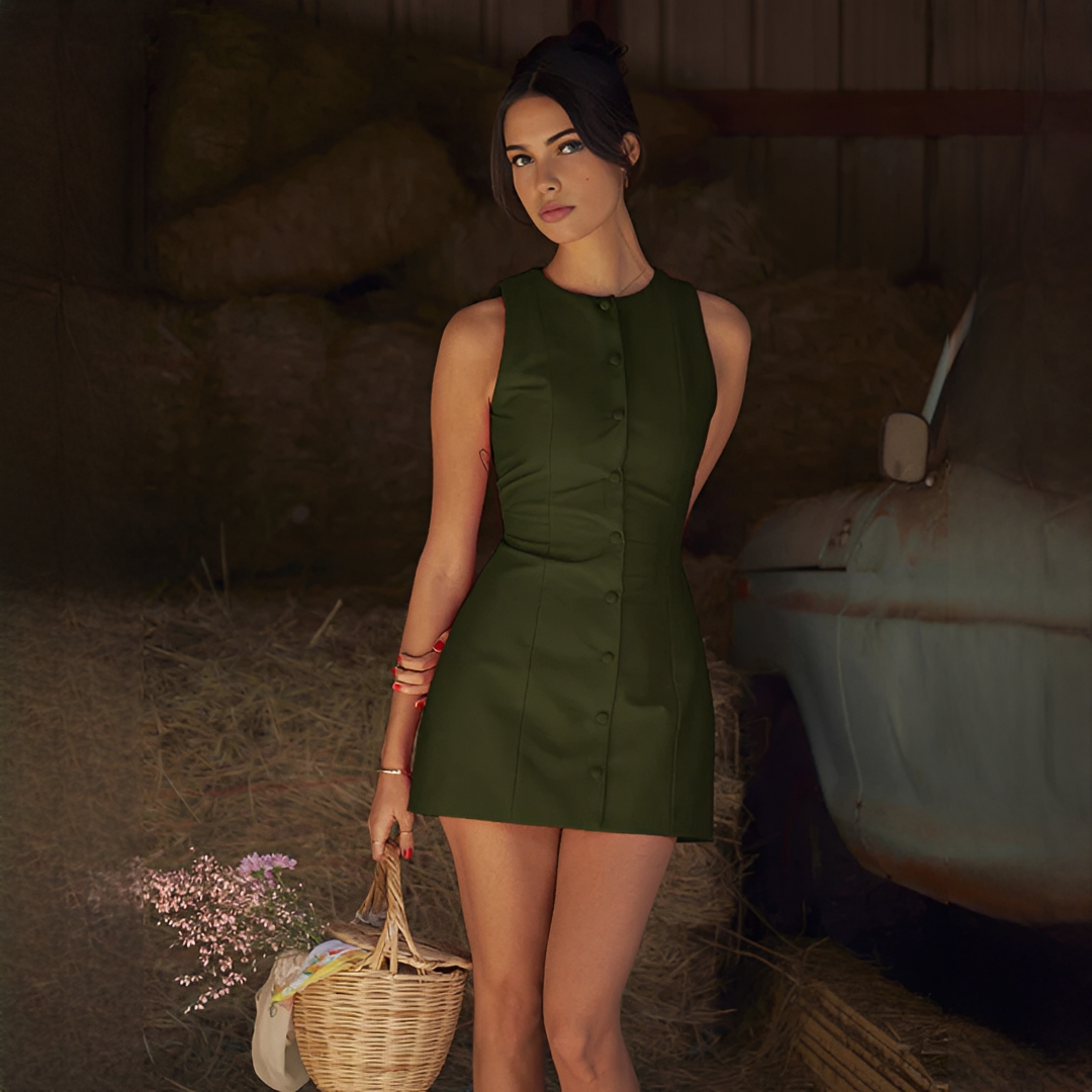 Ellisia - Vestido corto chic sin mangas