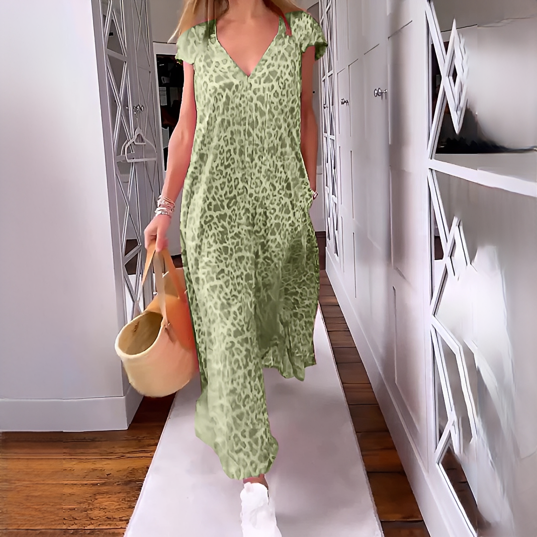 Elsie - Vestido de Manga Corta a la Moda