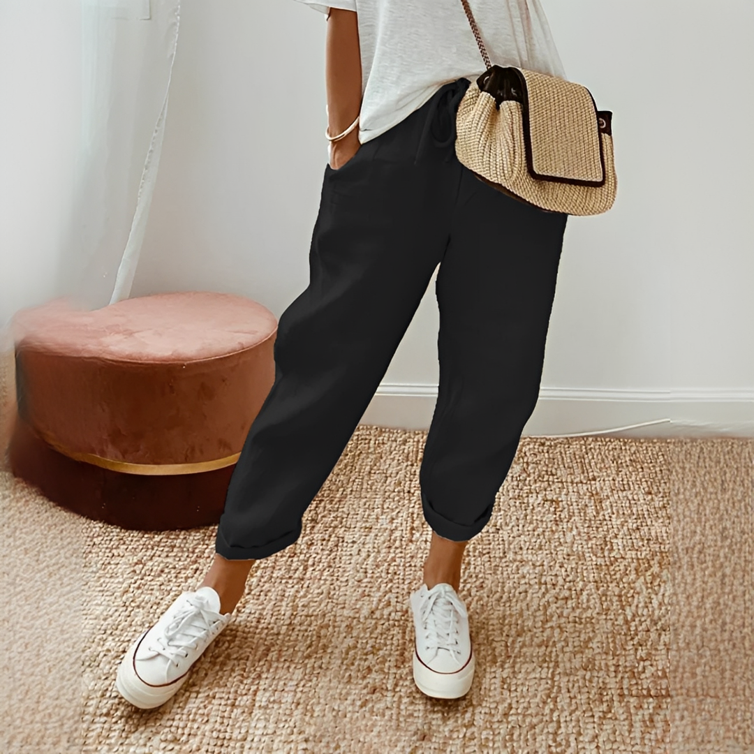 Whitney - Pantalones Casuales con Cintura Elástica