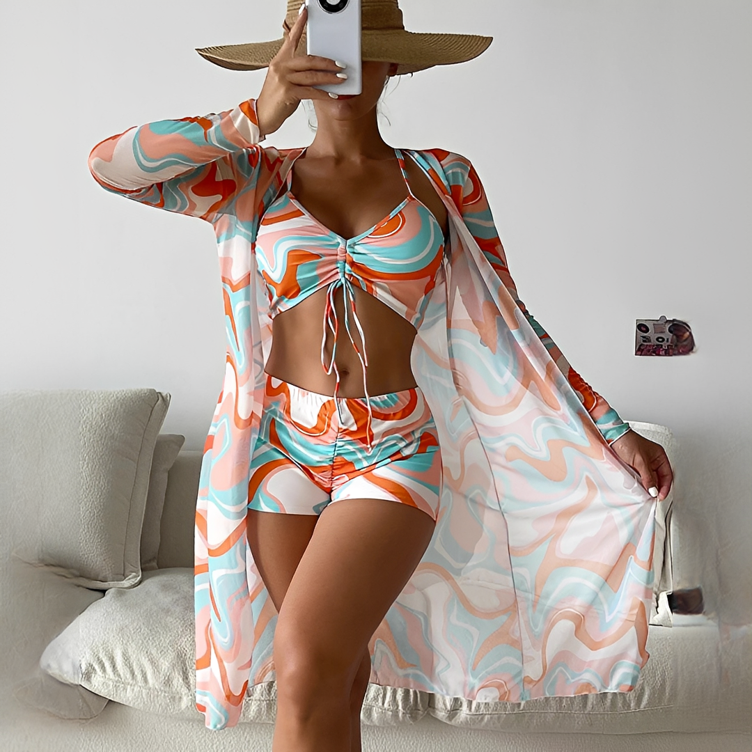 Elza - Conjunto de Bikini de Tres Piezas Moderno