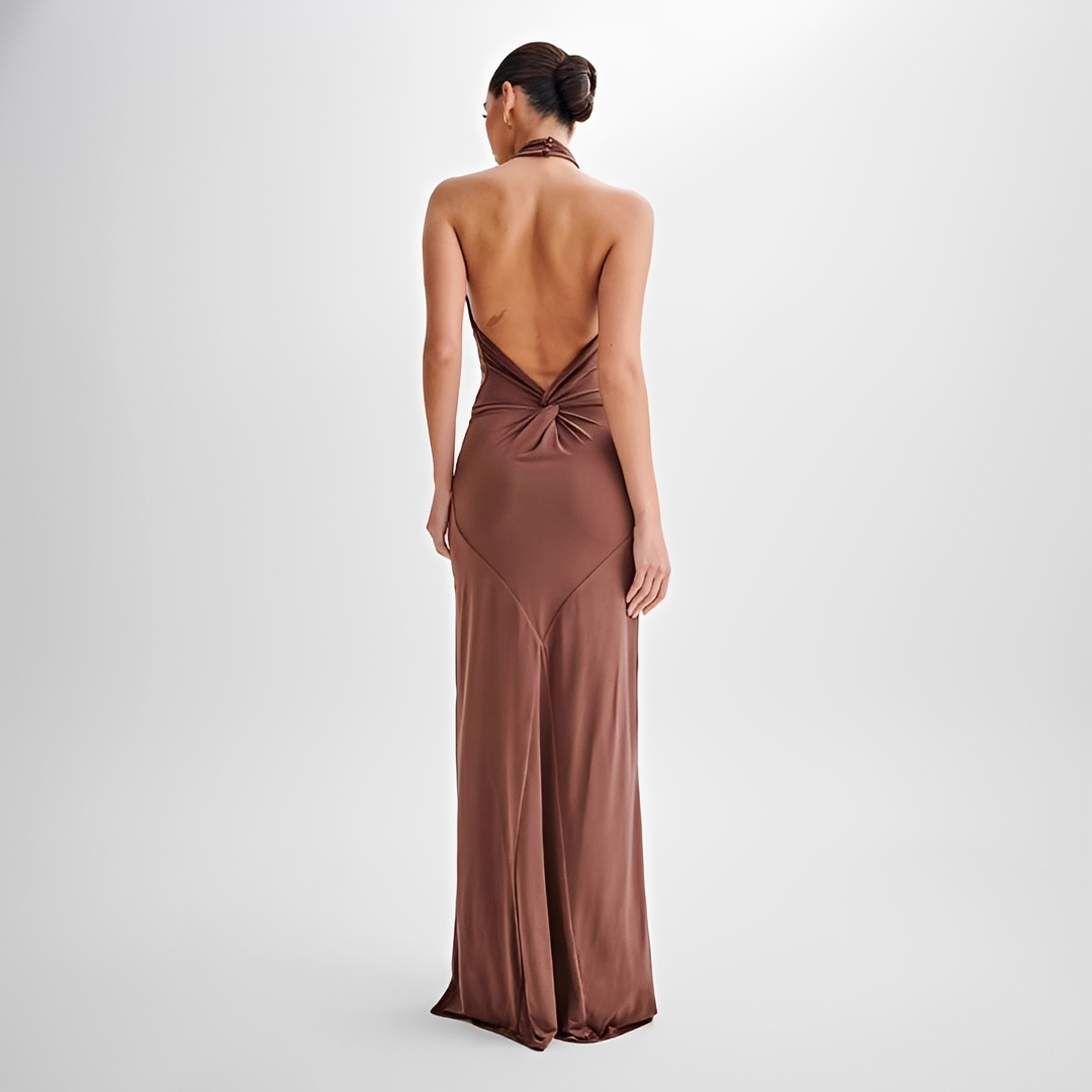 Mabel - Vestido Largo Sofisticado sin Espalda
