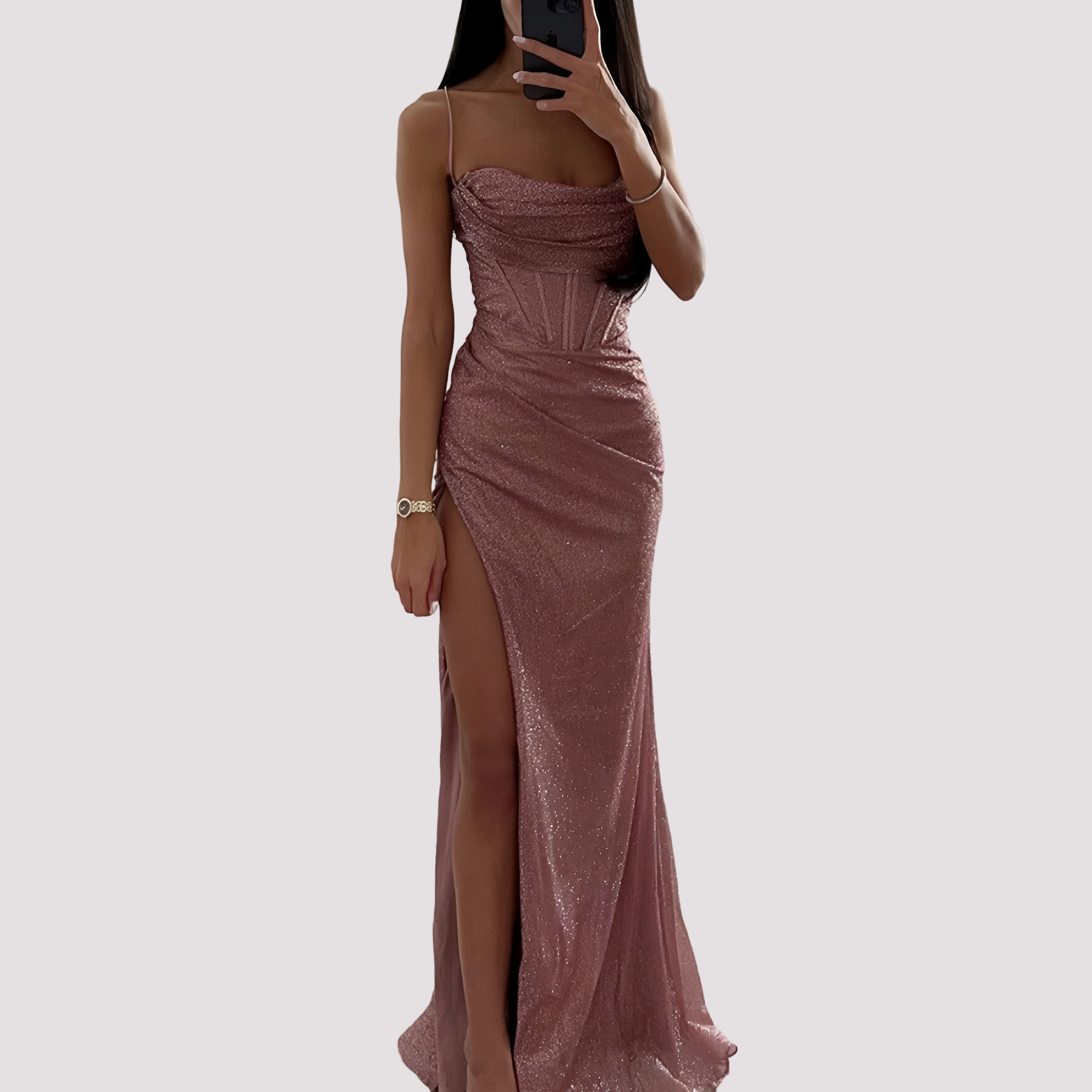 Bonnie - Vestido Largo Elegante con Abertura