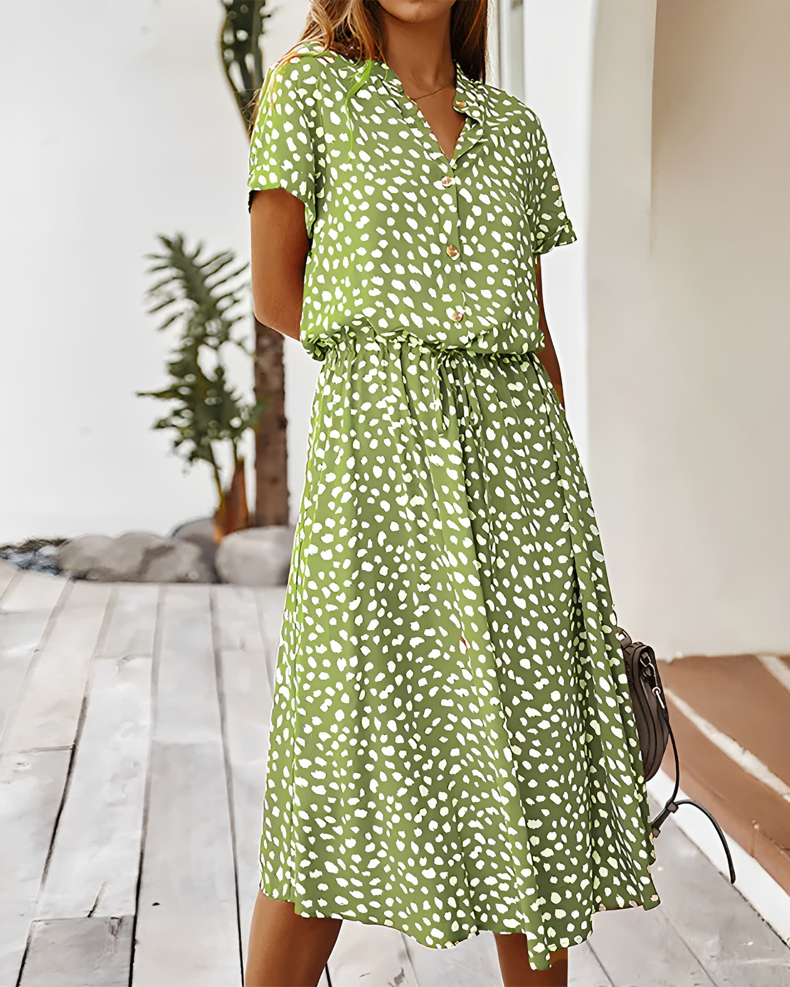 Shannon - Vestido Midi Elegante con Cuello en V