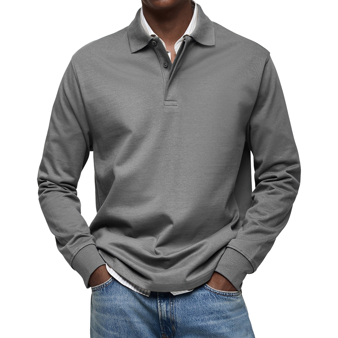 Argus - Polo con mangas largas para hombre