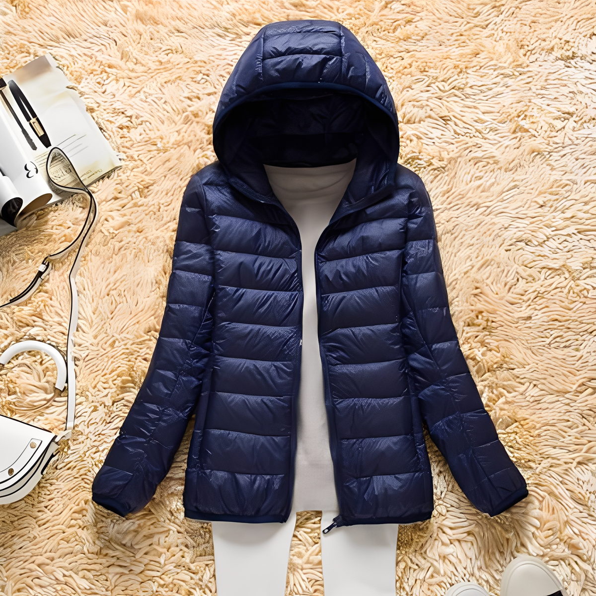 Lyndsay - Chaqueta acogedora y elegante con capucha