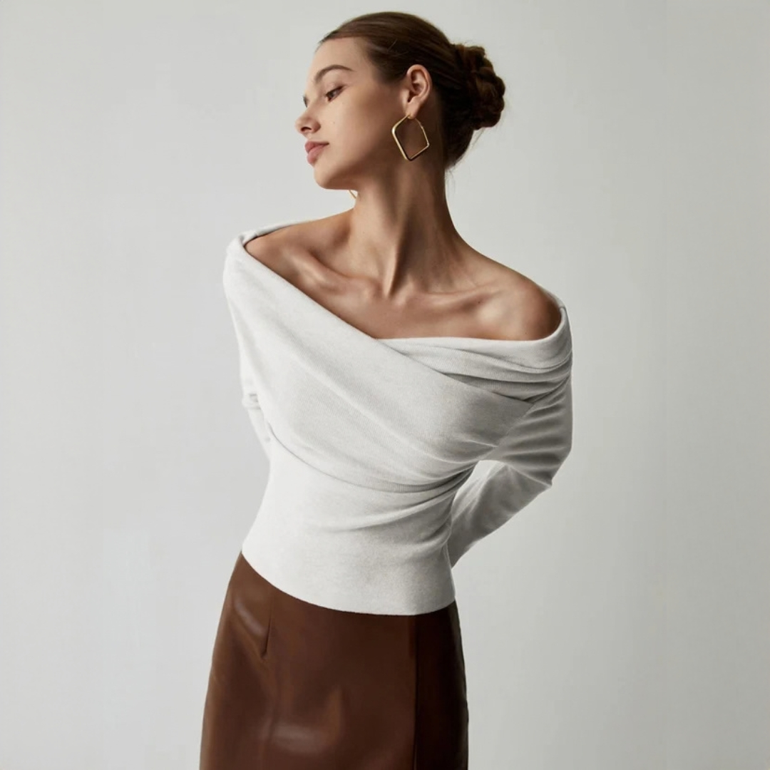 Yasmin - Elegante top sin hombros