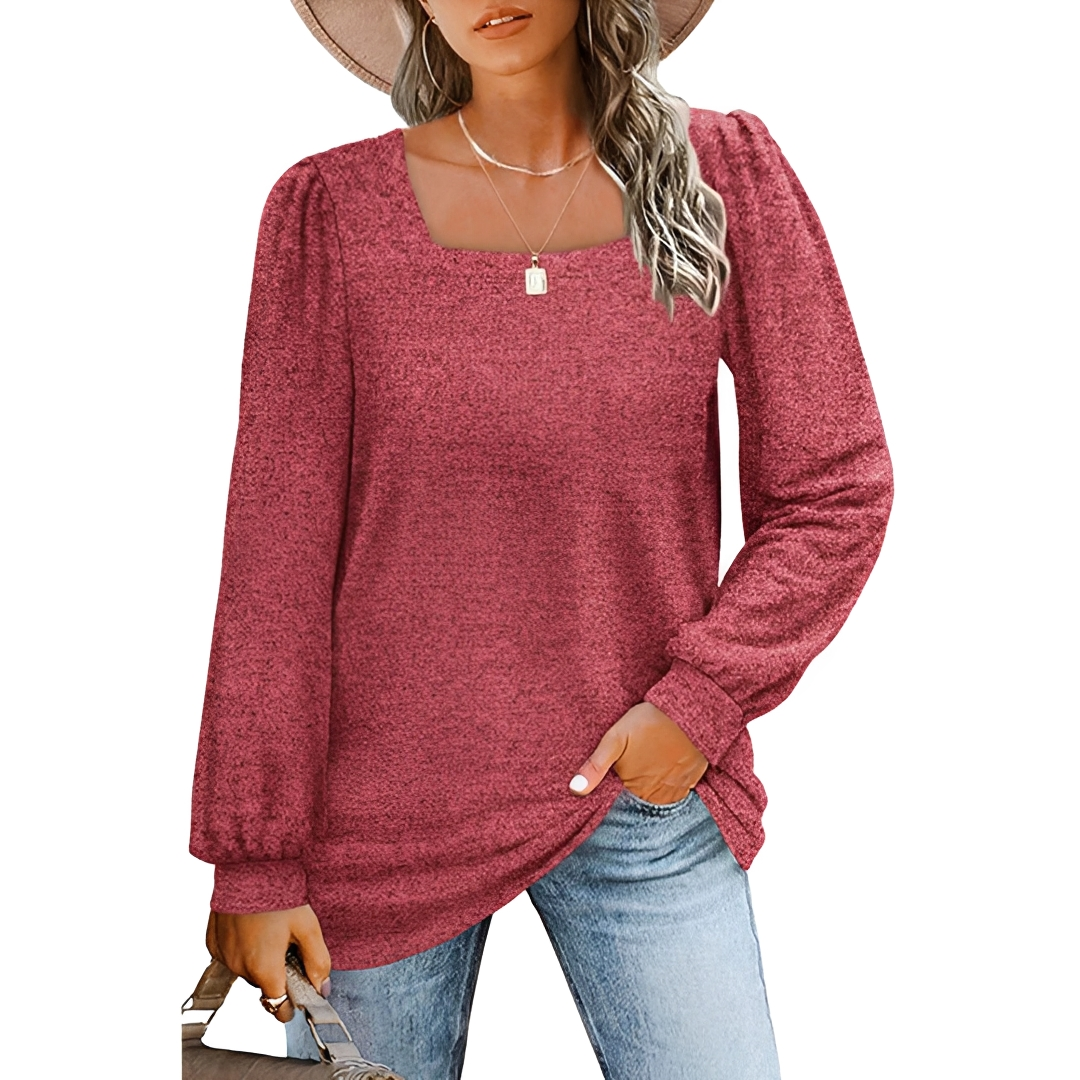 Jaylin - Camisa Chic con Escote Cuadrado