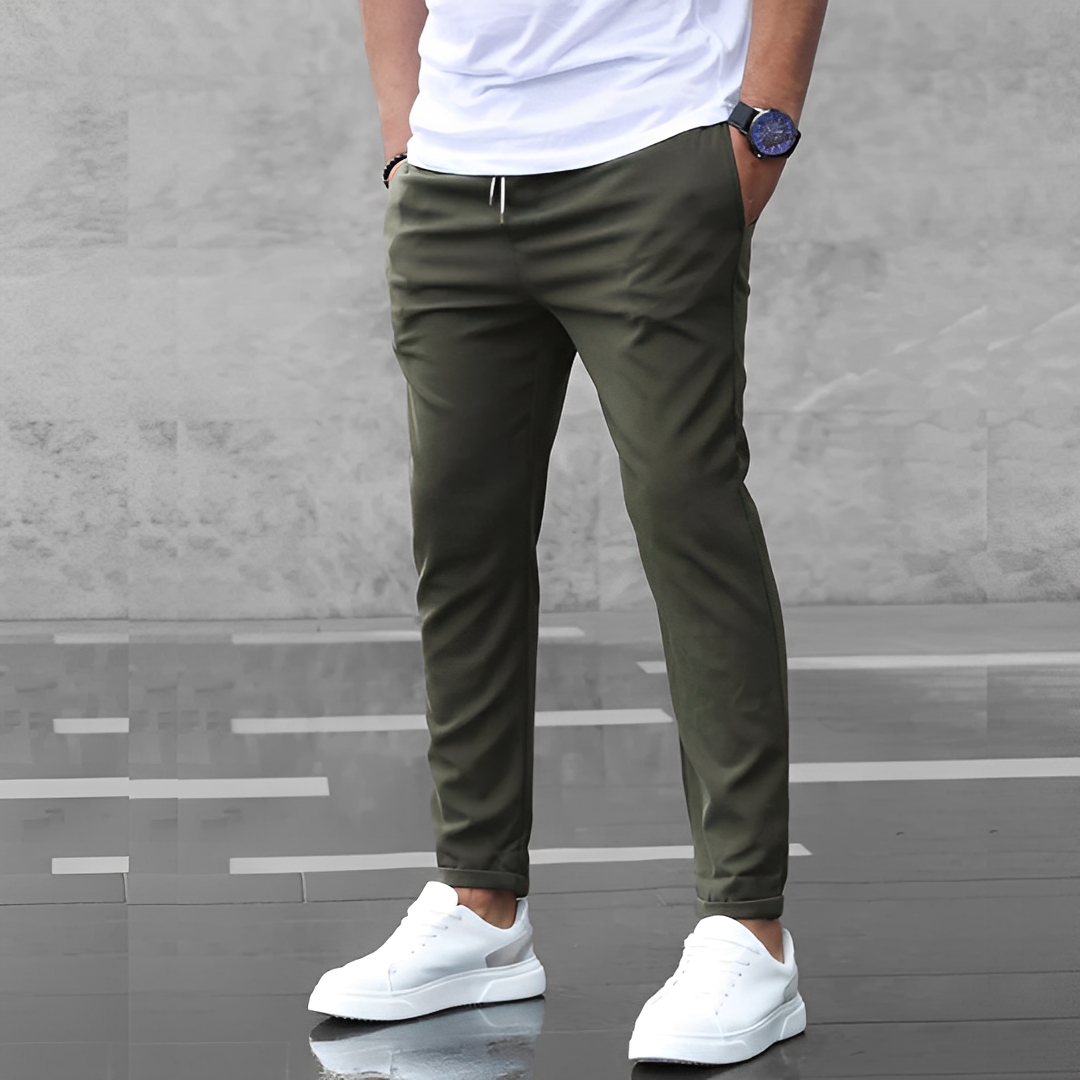Aljure - Pantalones casuales de corte slim para hombres