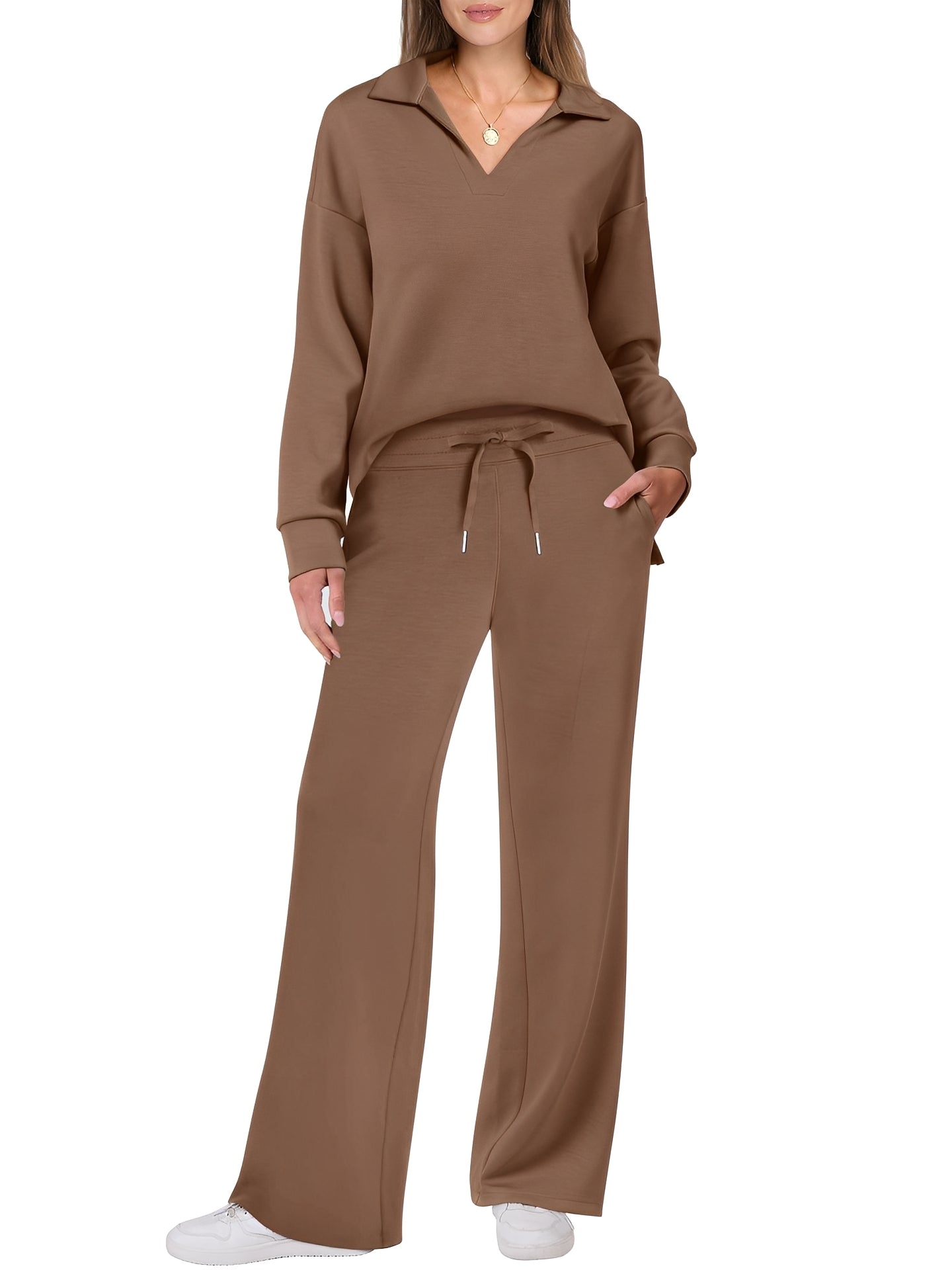 Justina - Conjunto casual de suéter y pantalones para mujeres