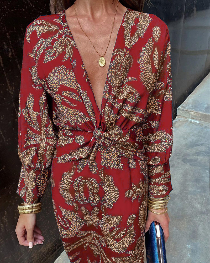 Missandei - Vestido elegante con detalle de nudo para mujer