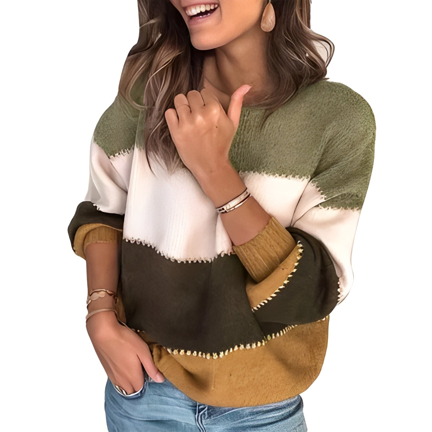 Aubrie - Cómodo suéter a rayas